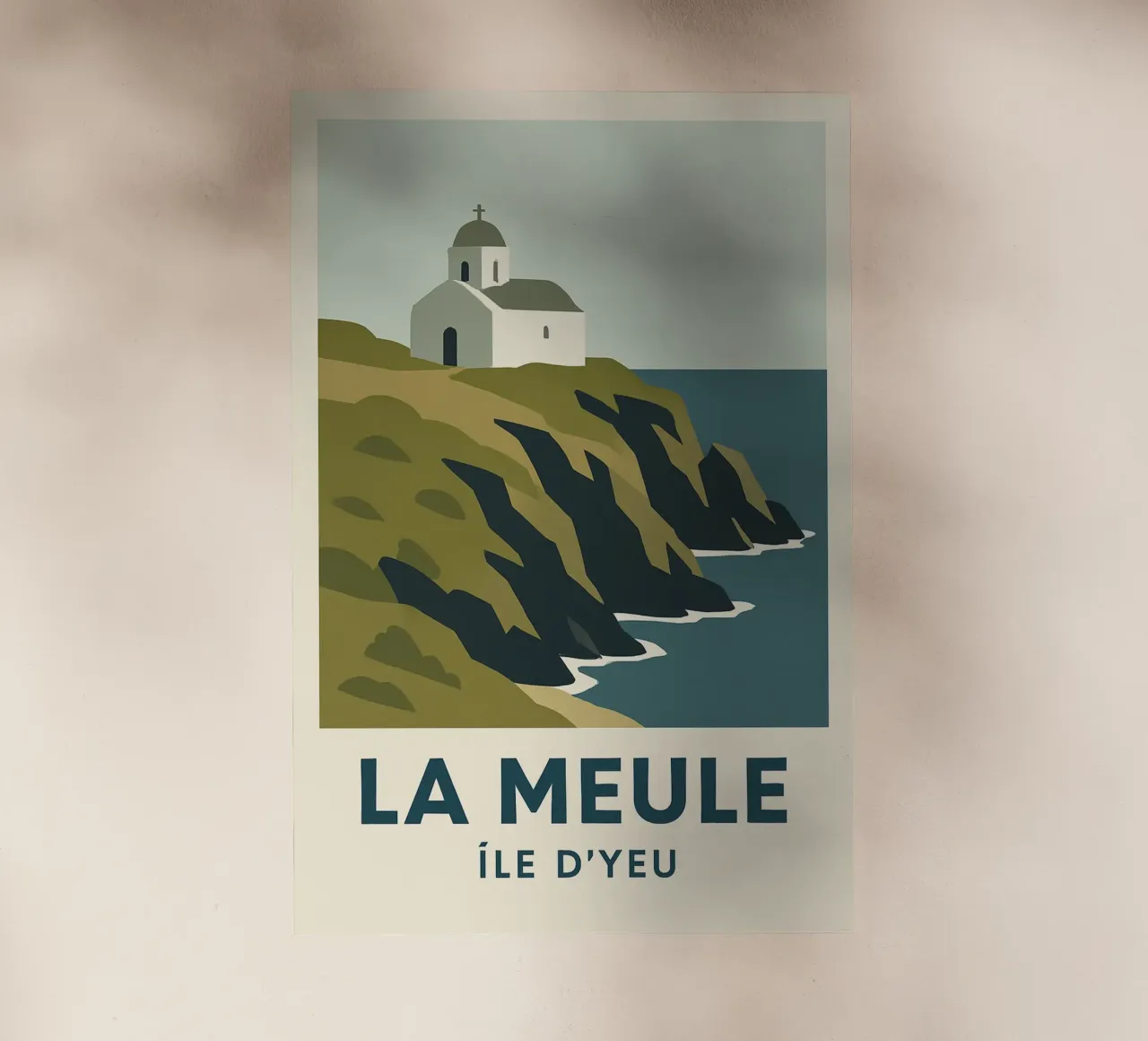La Meule - poesia bianca su una falesia bretone pellicola backlit da JETLAG | affiches voyage