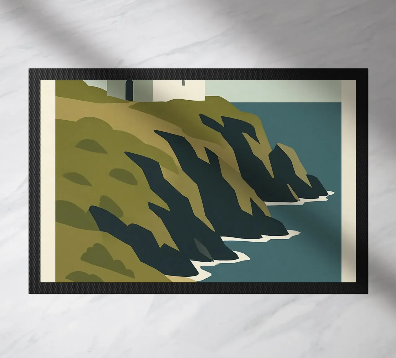 La Meule - poesia bianca su una falesia bretone zerbino da JETLAG | affiches voyage