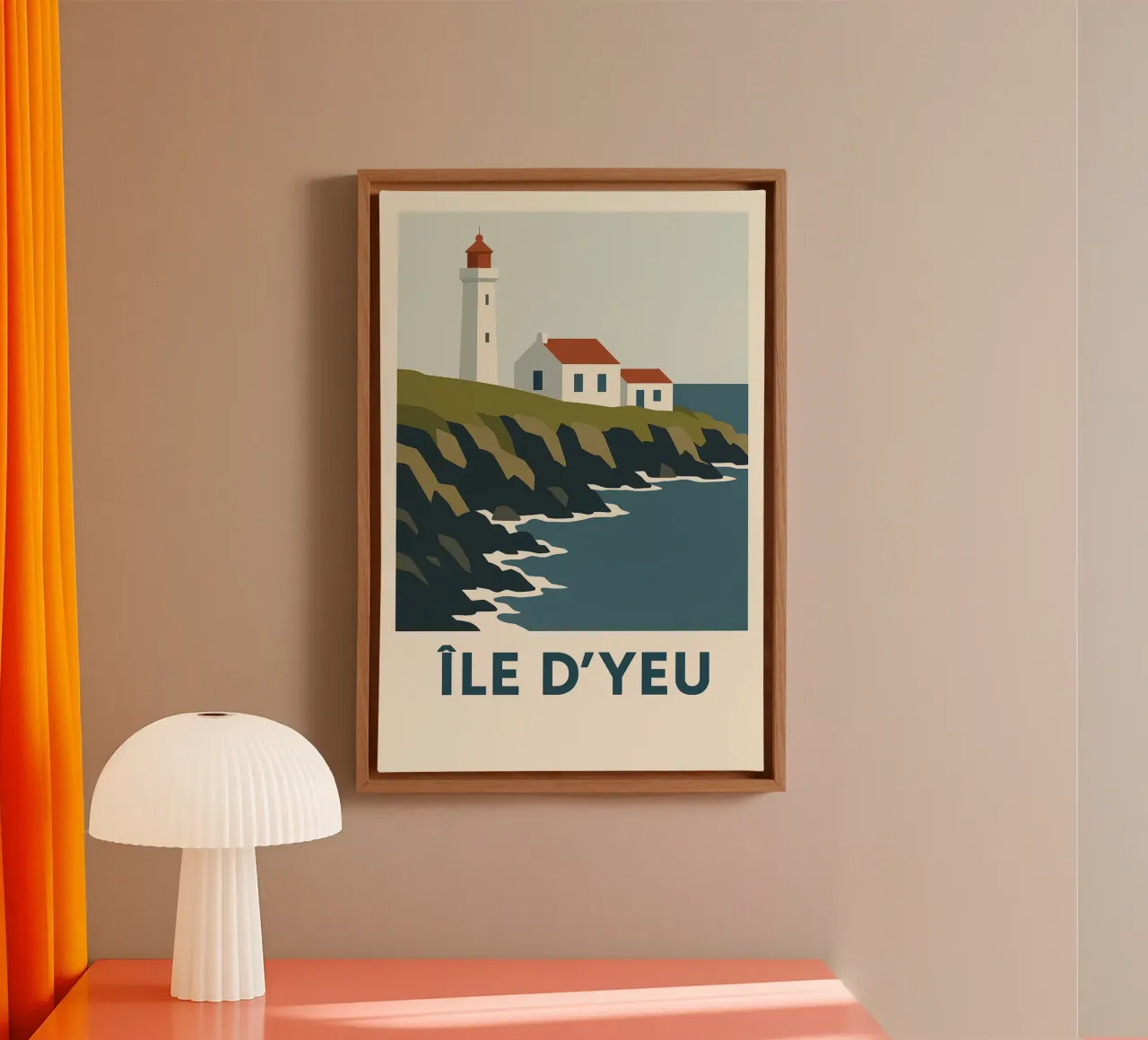 Île d'Yeu - wild charm on the Atlantic coast canvas with Floater frame by JETLAG | affiches voyage