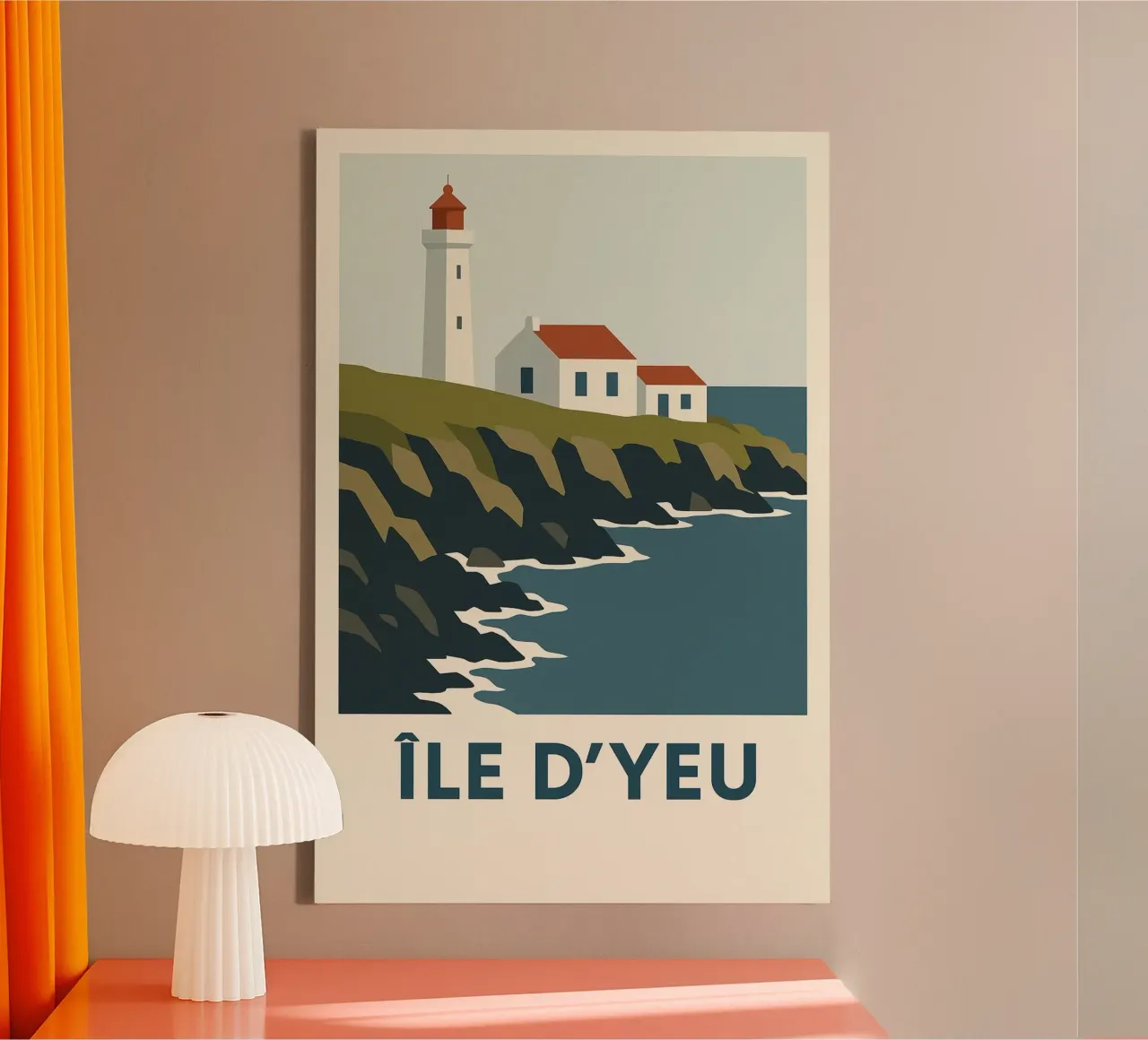 Île d'Yeu - wild charm on the Atlantic coast canvas with Floater frame by JETLAG | affiches voyage