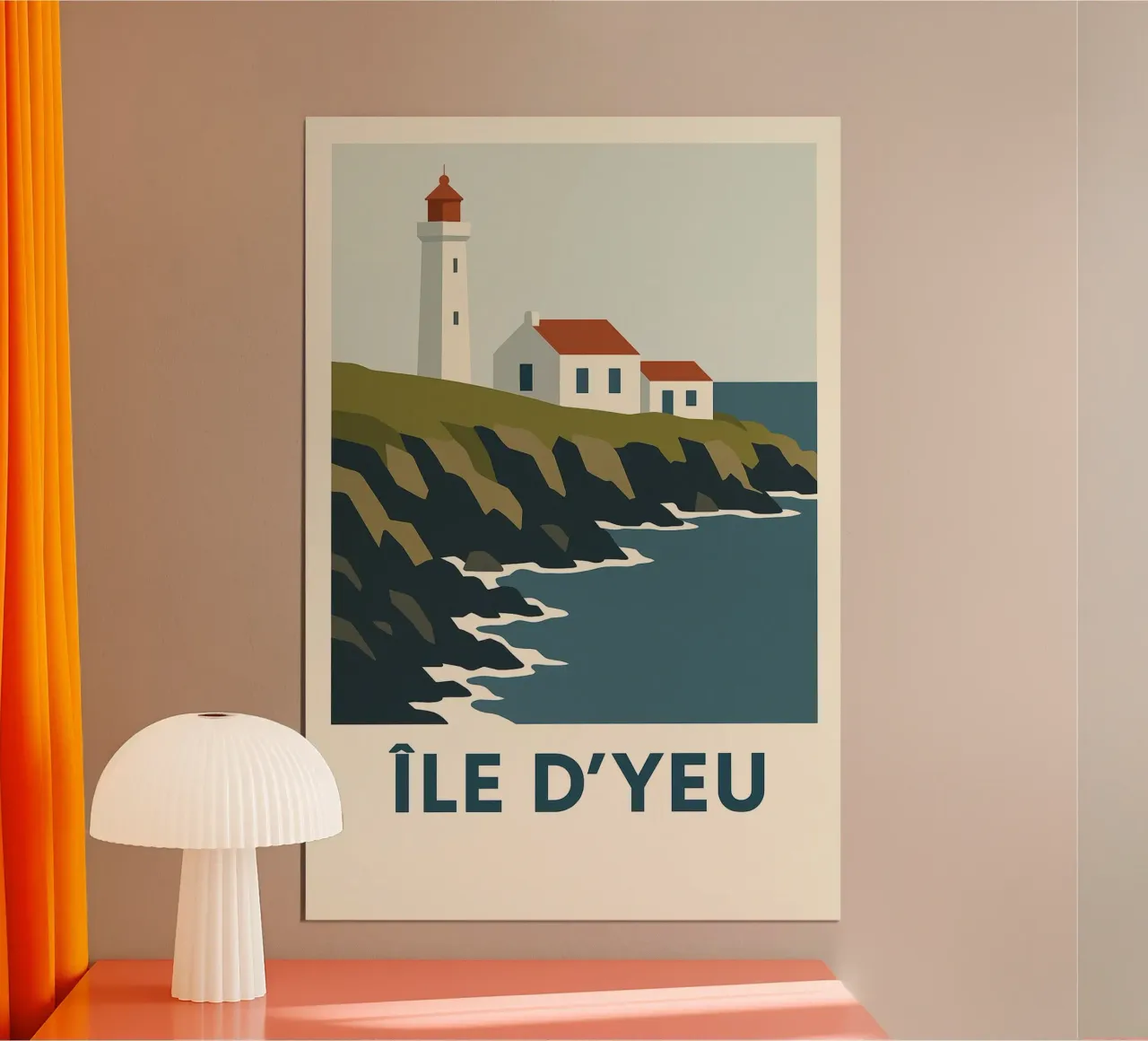 Île d'Yeu - wild charm on the Atlantic coast poster with plastic frame by JETLAG | affiches voyage