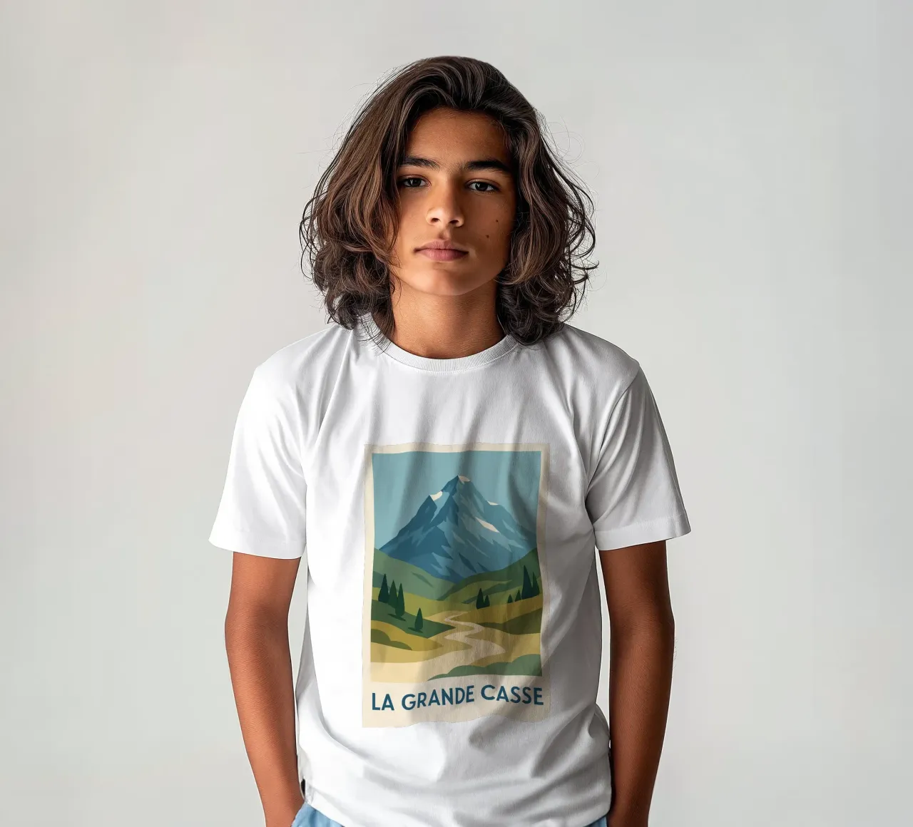 La Grande Casse - een wilde top met een open horizon kinder t-shirt van JETLAG | affiches voyage