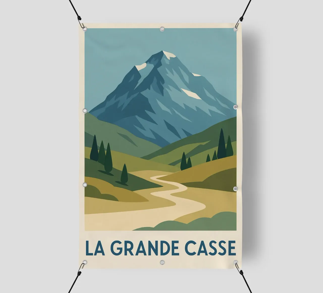 La Grande Casse - una vetta selvaggia dall'orizzonte aperto telo in pvc da JETLAG | affiches voyage