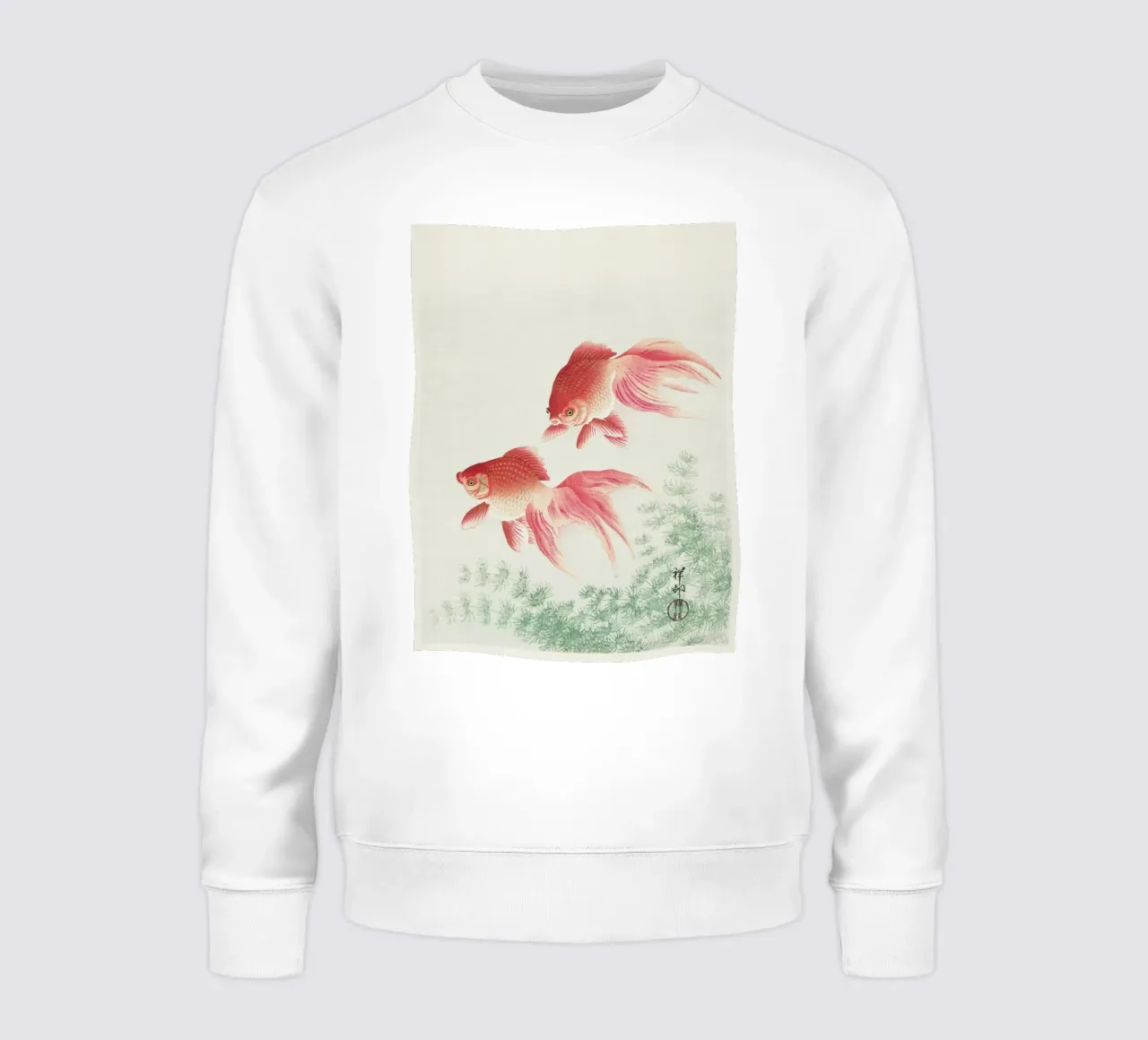 Ohara Koson Goldfish Duo - Shin-hanga Japanese Fish Art sweatshirt by NorwesClub