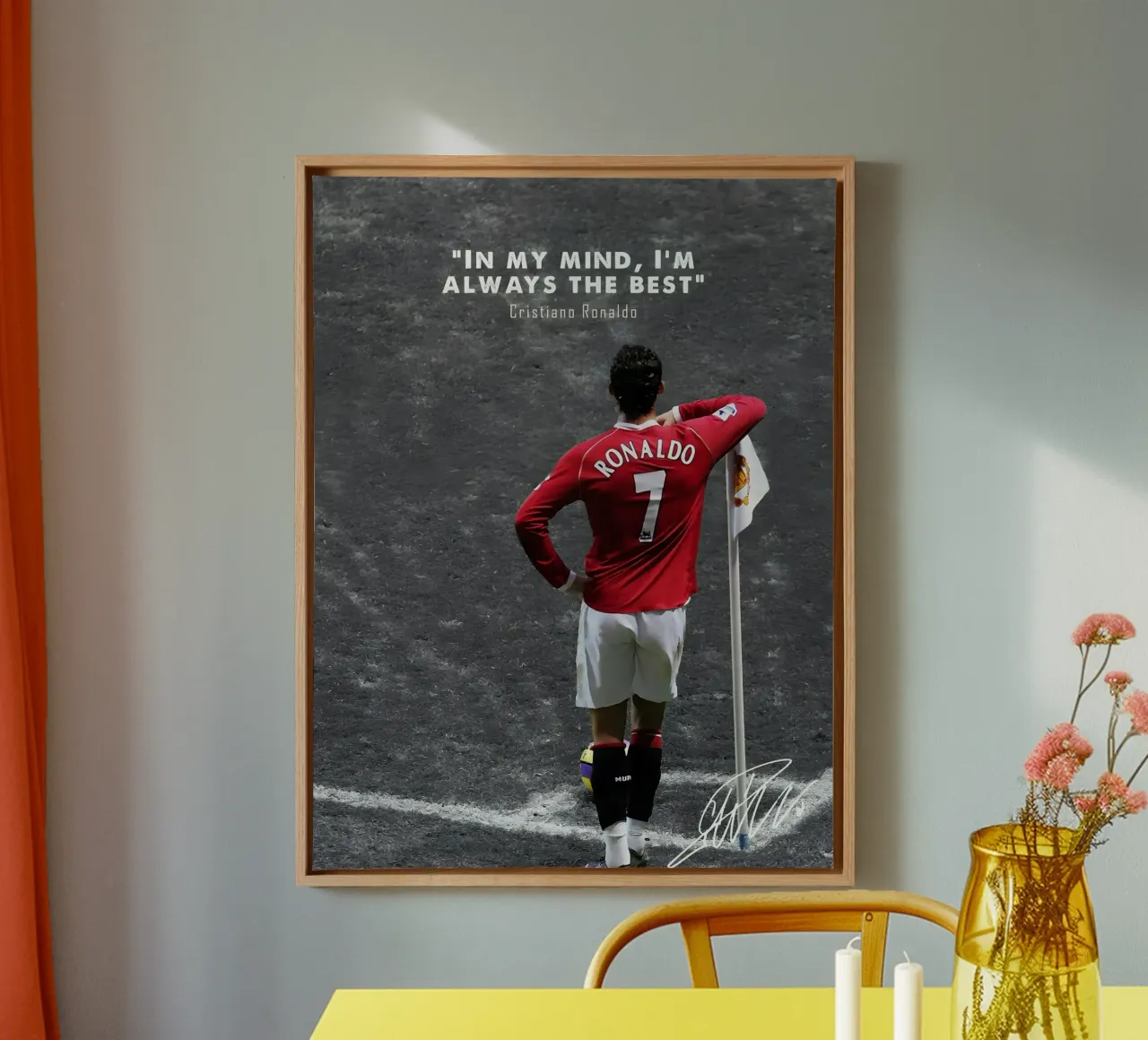 Cristino Ronaldo quota canvas met Baklijst van mitom