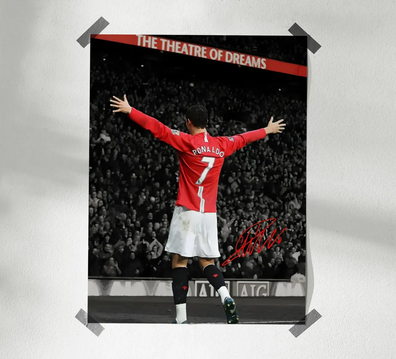Cristiano Ronaldo poster con telaio in alluminio da mitom