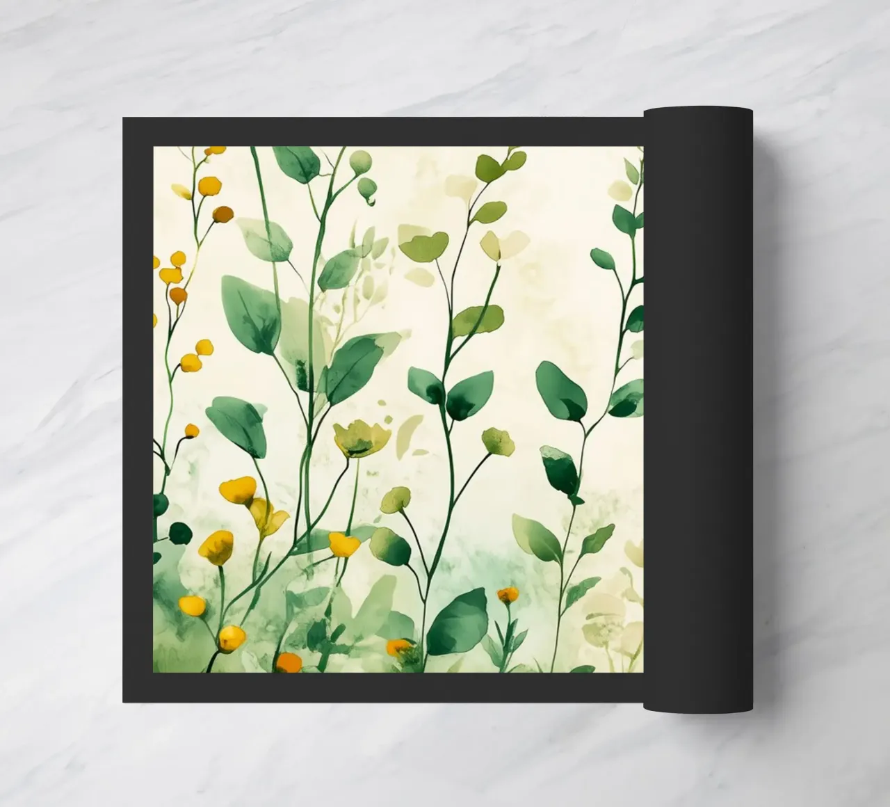 Spring meadow doormat by Justyna Jaszke JBJart