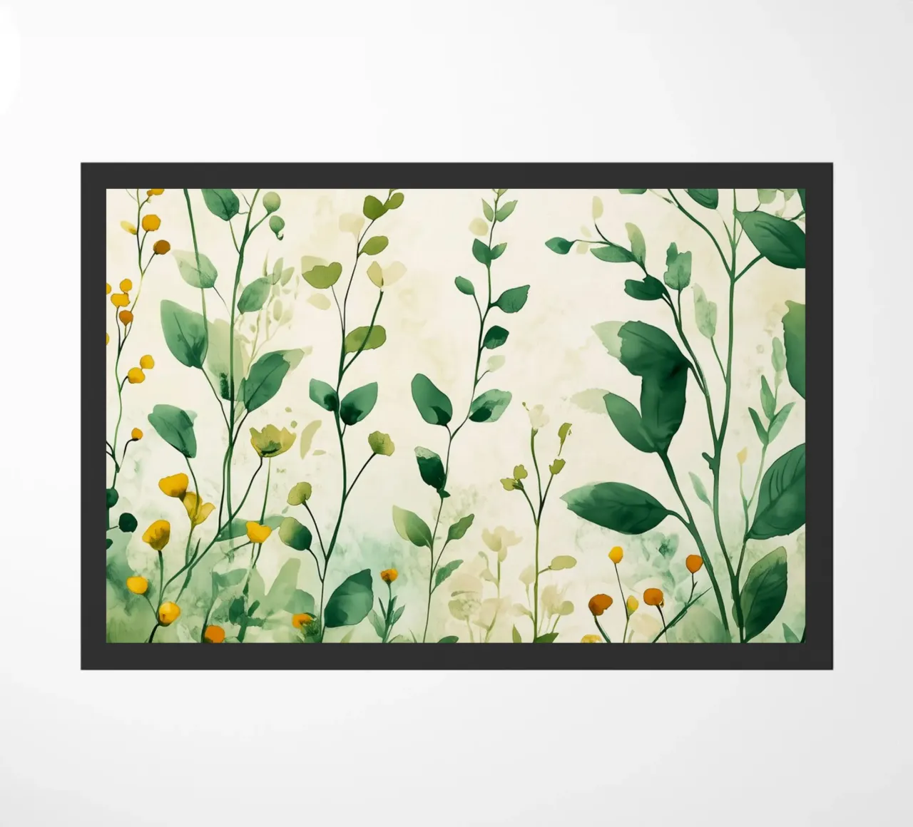Spring meadow doormat by Justyna Jaszke JBJart