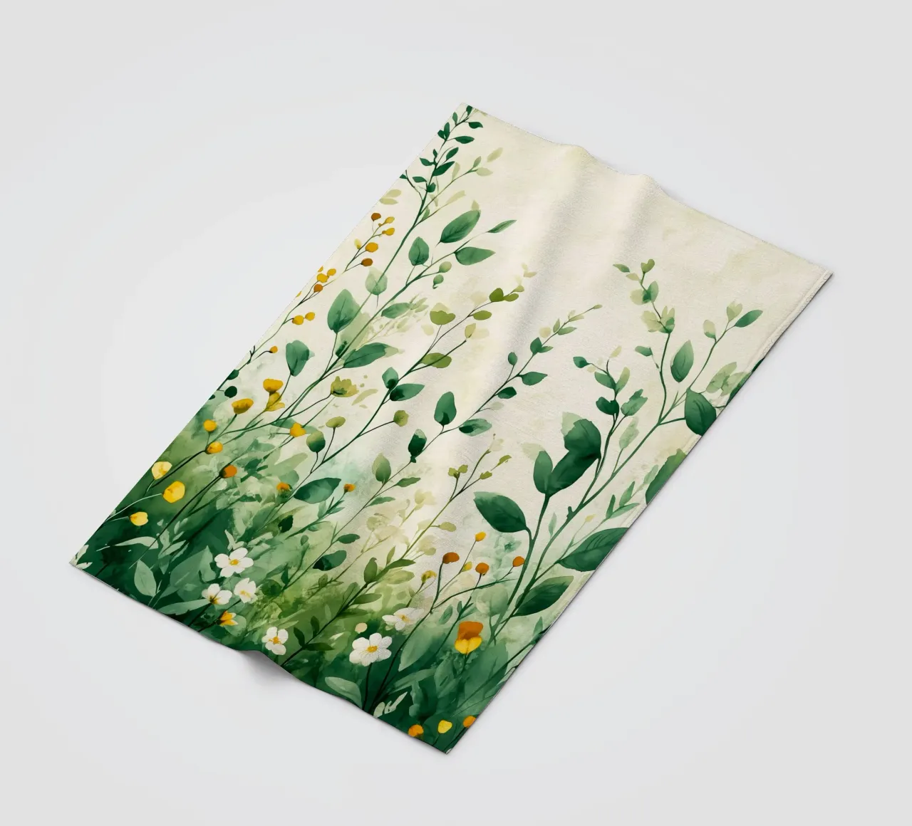 Spring meadow fleece blanket by Justyna Jaszke JBJart