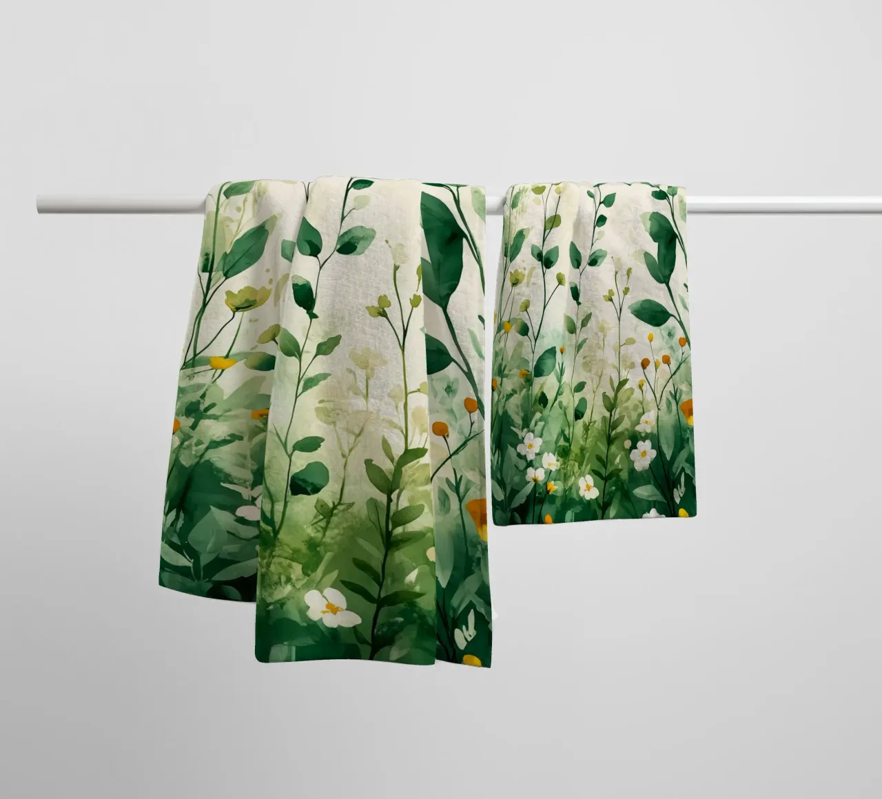 Spring meadow towel by Justyna Jaszke JBJart