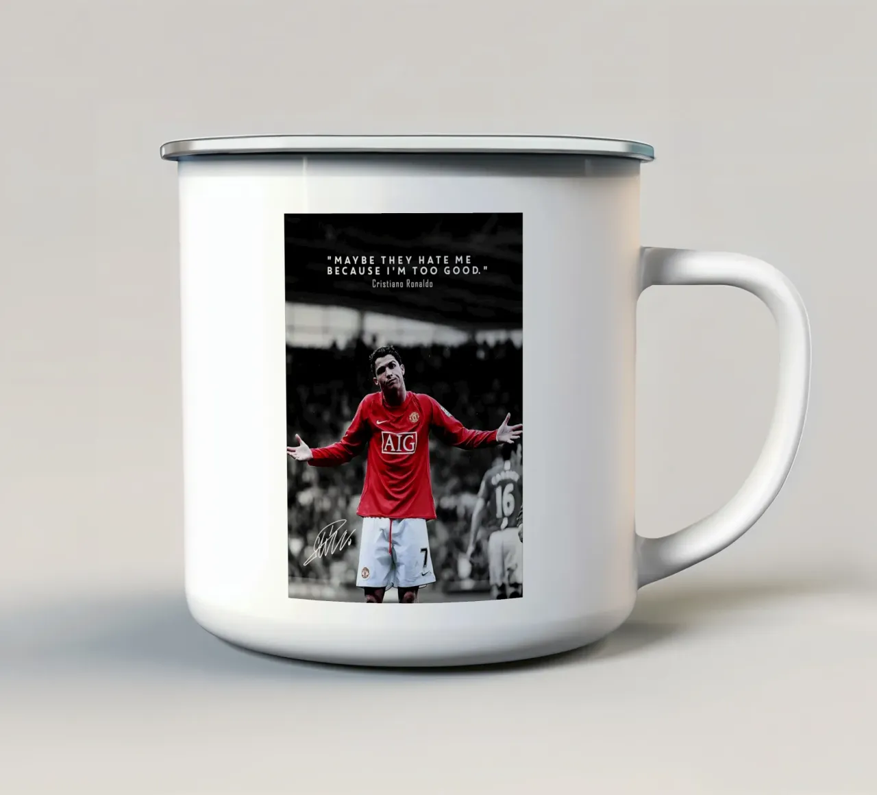Cristiano Ronaldo tazza in smalto da mitom