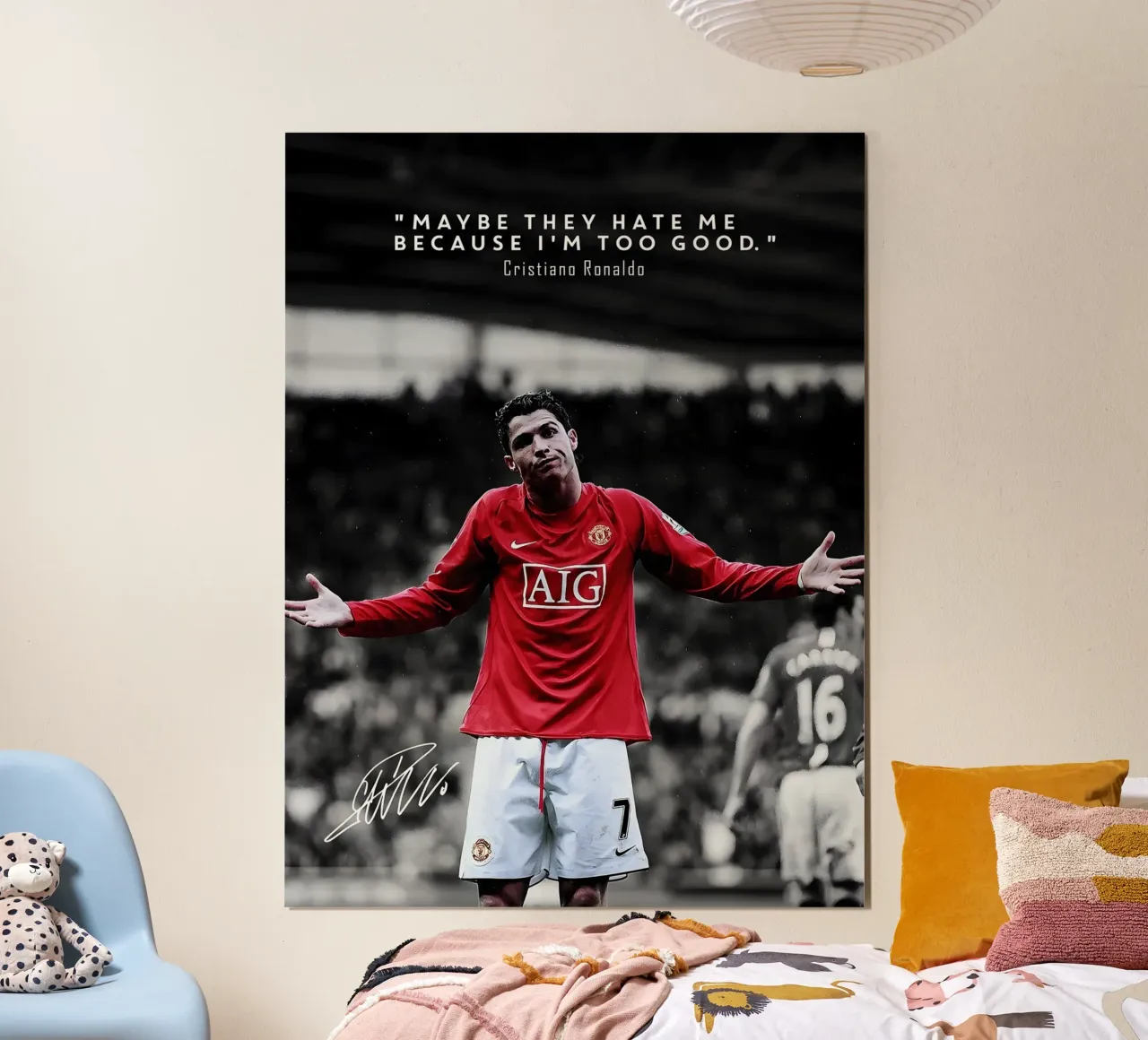 Cristiano Ronaldo poster con telaio in alluminio da mitom