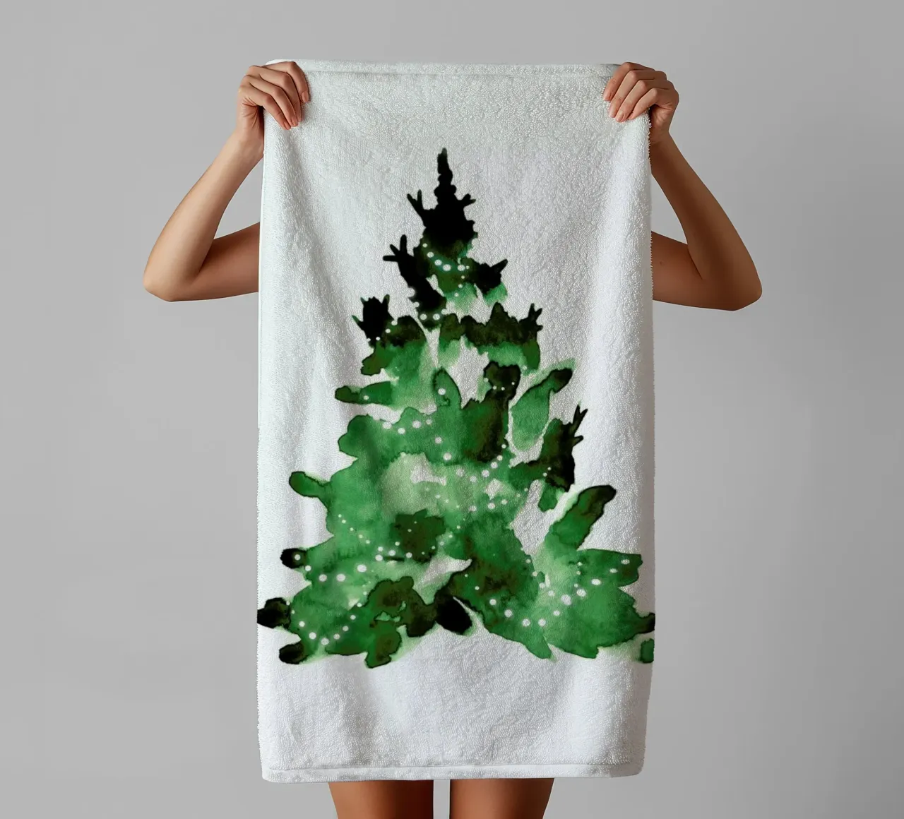 Christmas Tree towel by Ekaterina Koroleva