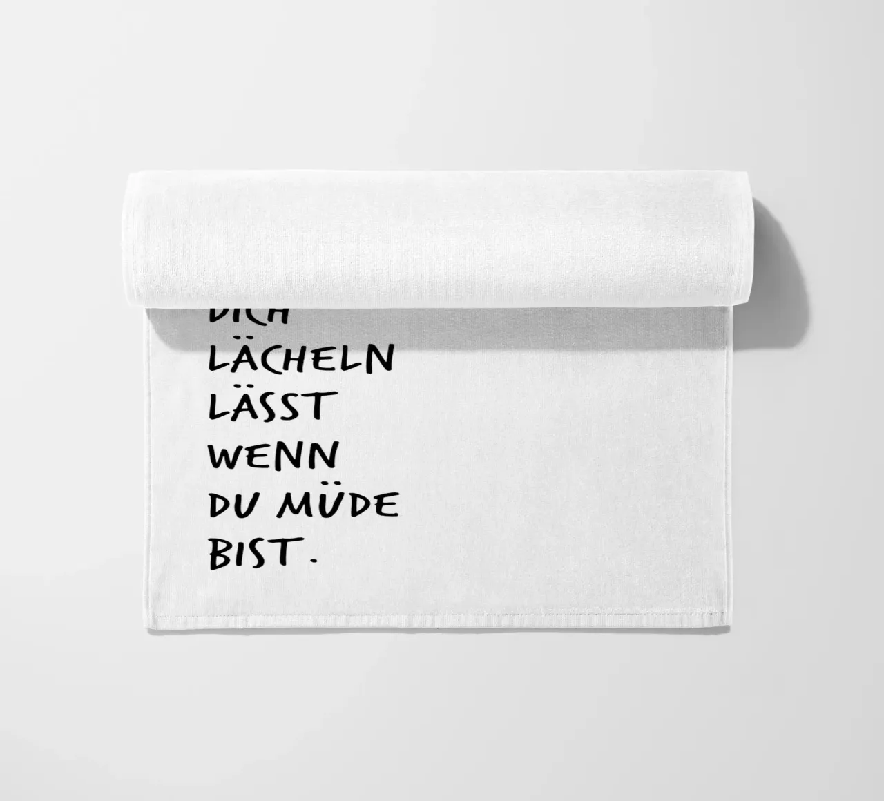 Liebe ist was dich lächeln lässt, wenn du müde bist. telo mare da FRICKE DESIGN