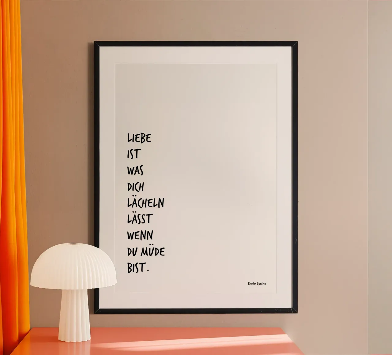 Liebe ist was dich lächeln lässt, wenn du müde bist. hahnemühle van FRICKE DESIGN