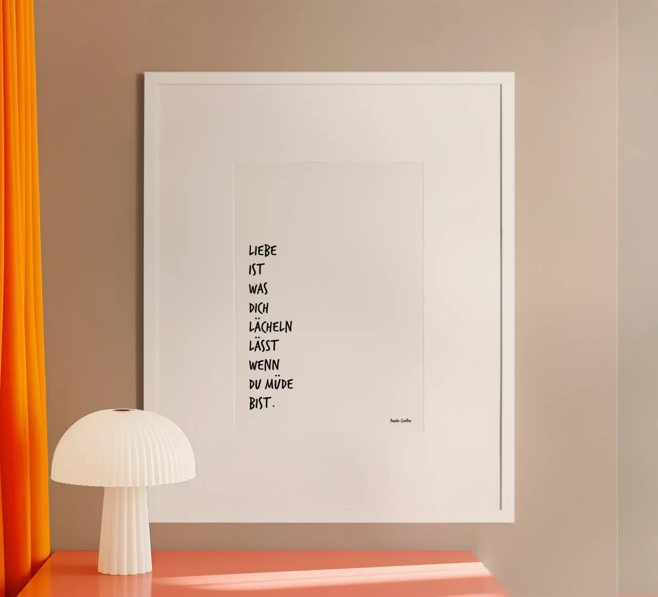 Liebe ist was dich lächeln lässt, wenn du müde bist. hahnemühle van FRICKE DESIGN