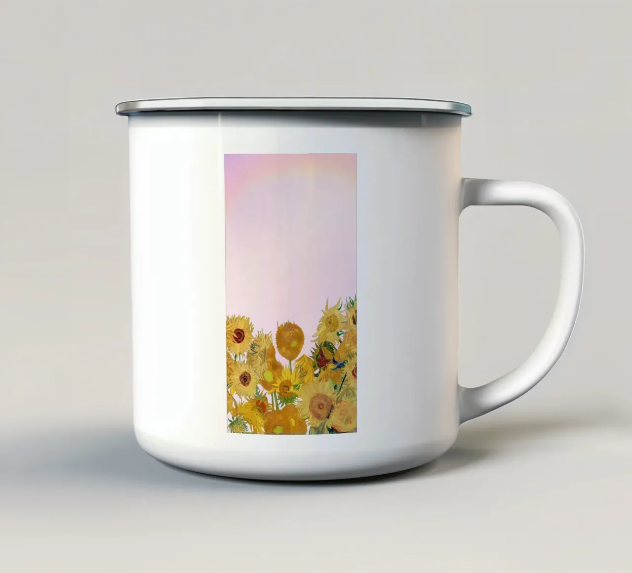 Girasoli di Van Gogh - Sogno floreale post-impressionista tazza in smalto da NorwesClub