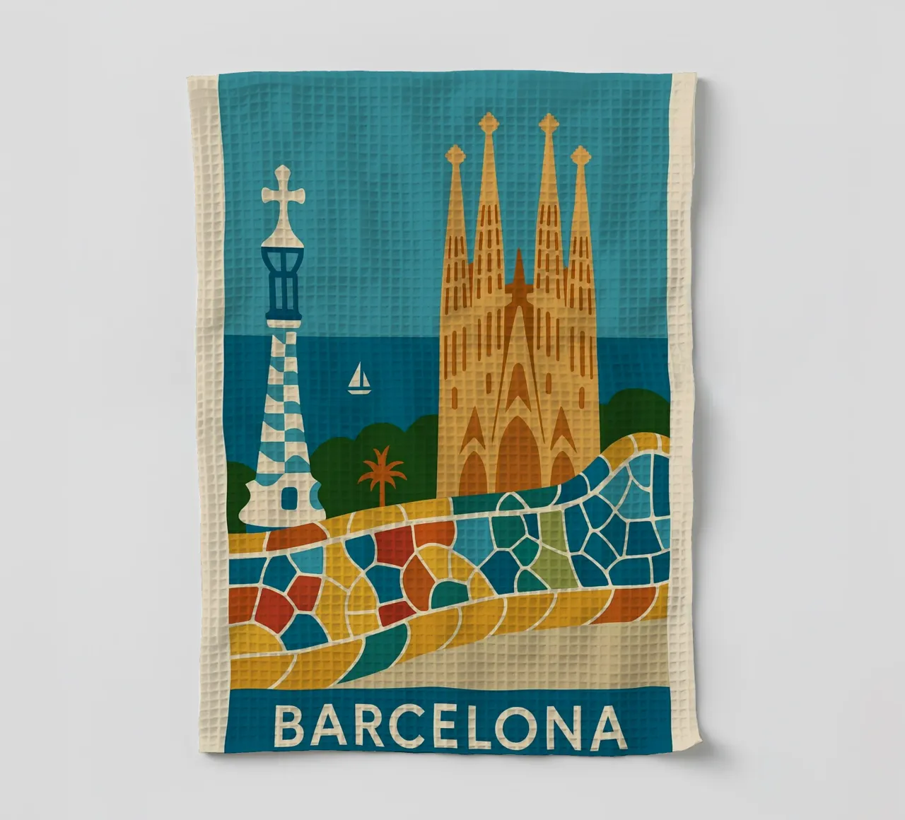 Barcellona: un mosaico di sole, arte e mare canovaccio da cucina da JETLAG | affiches voyage