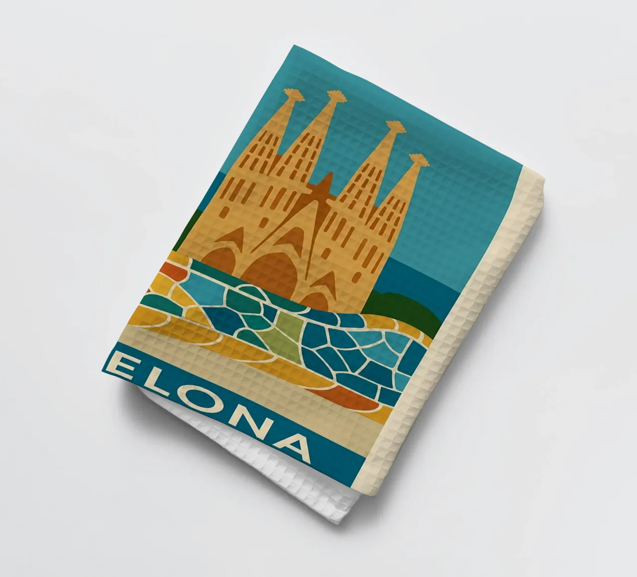 Barcellona: un mosaico di sole, arte e mare canovaccio da cucina da JETLAG | affiches voyage