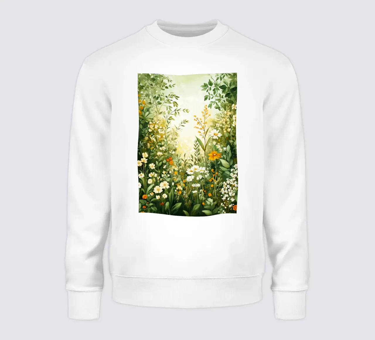 Summer meadow sweatshirt by Justyna Jaszke JBJart