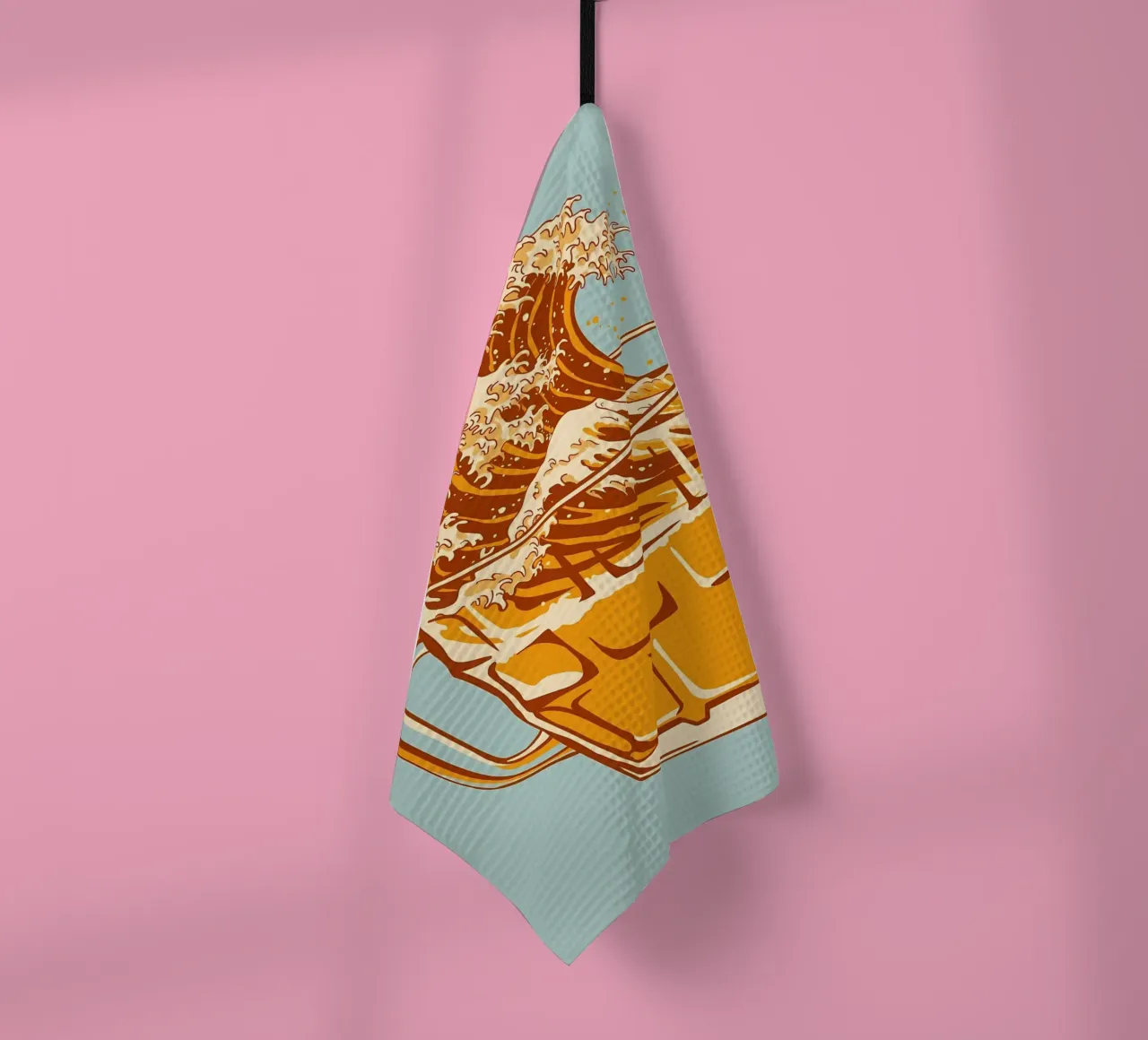 bear wave tea towel by mitom