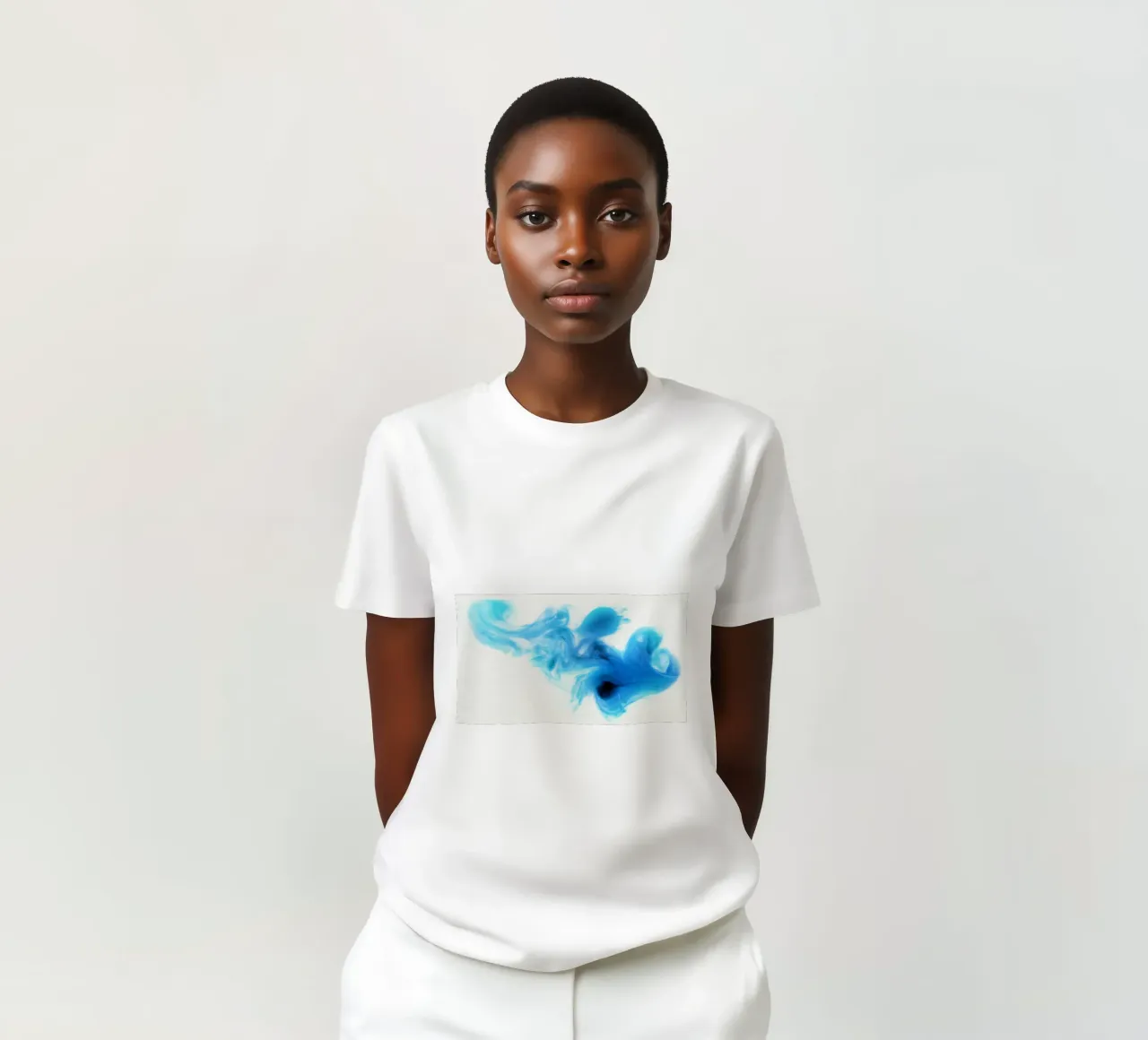 Dynamic Blue Ink Swirl - Abstract Fluid Art Print t-shirt by NorwesClub