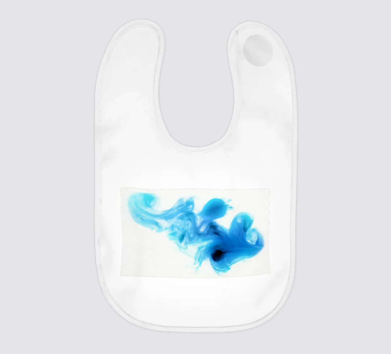 Dynamic Blue Ink Swirl - Abstract Fluid Art Print baby bib by NorwesClub