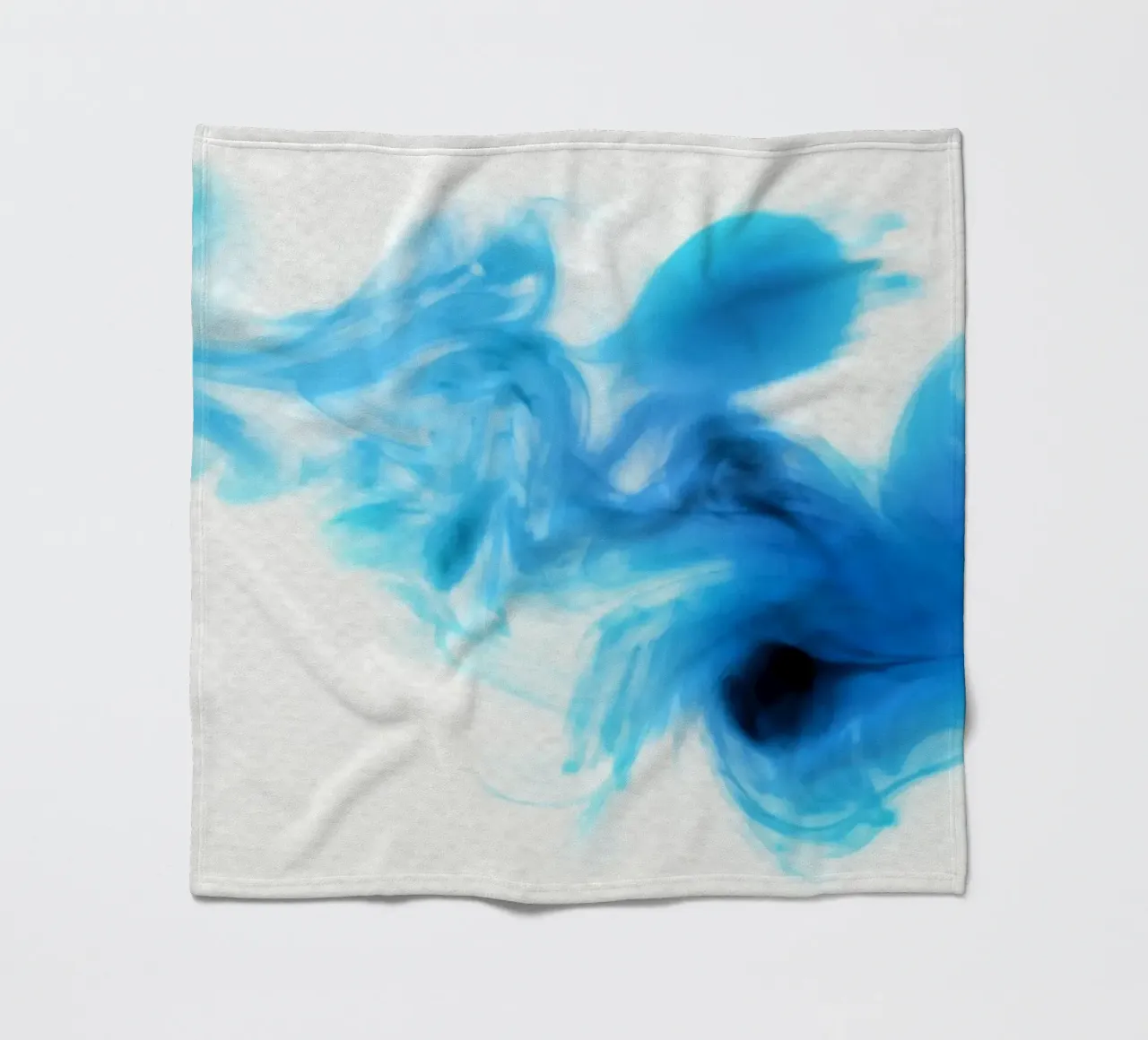 Dynamic Blue Ink Swirl - Abstract Fluid Art Print fleece blanket by NorwesClub