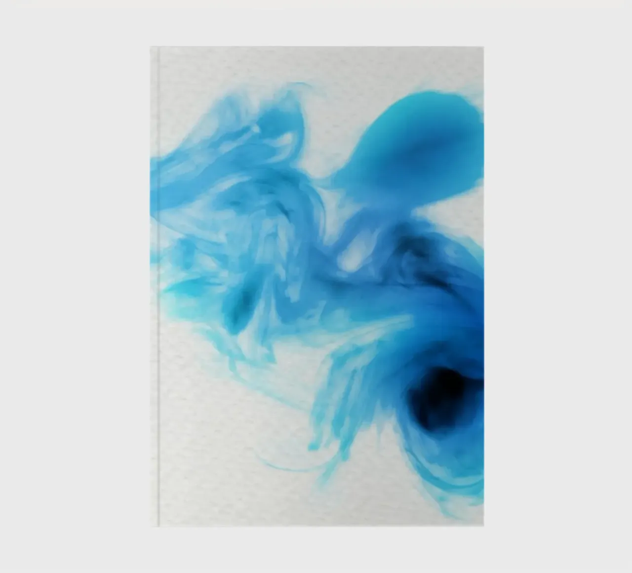 Dynamic Blue Ink Swirl - Abstract Fluid Art Print notebook by NorwesClub