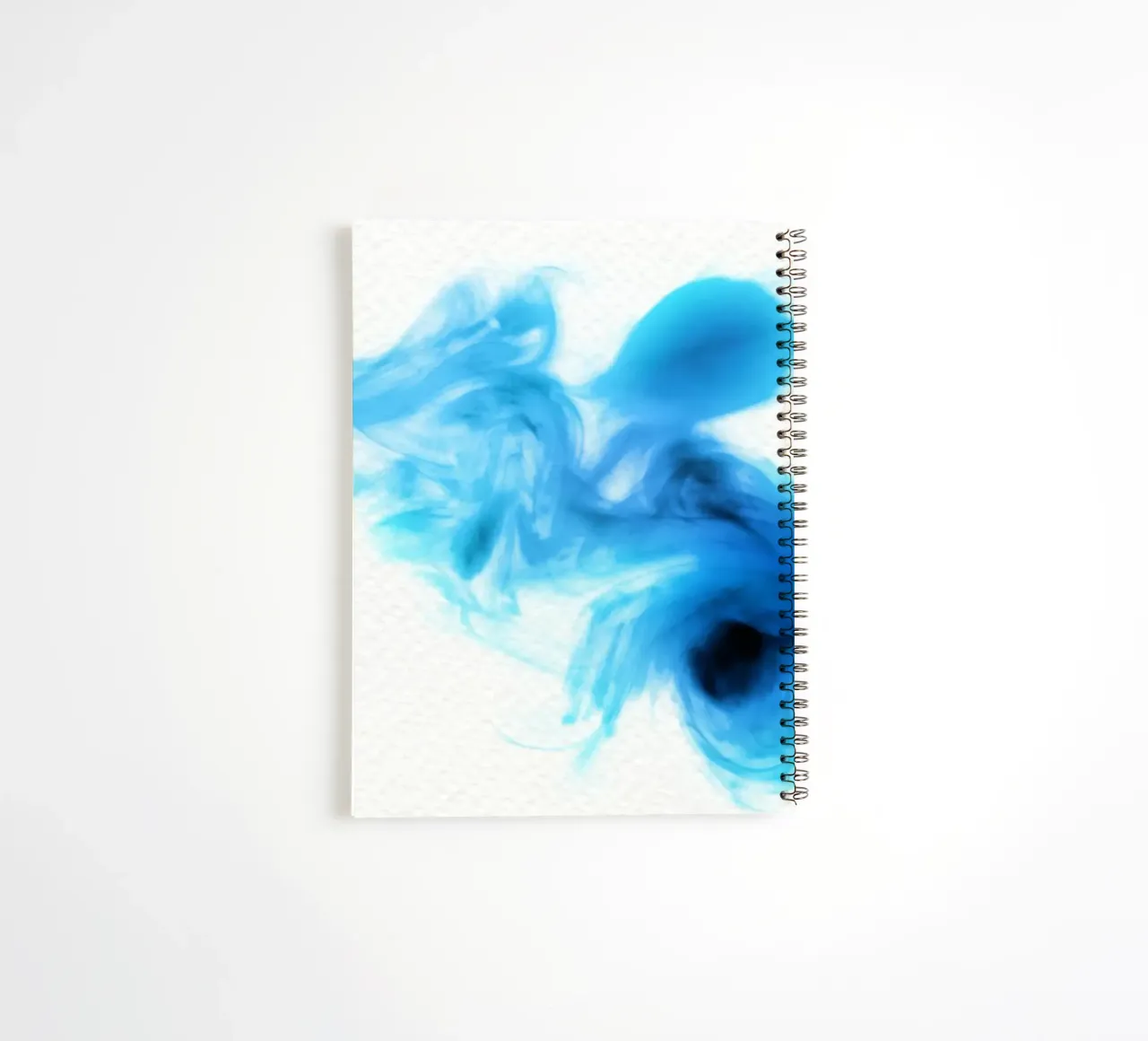 Dynamic Blue Ink Swirl - Abstract Fluid Art Print spiral notebook by NorwesClub