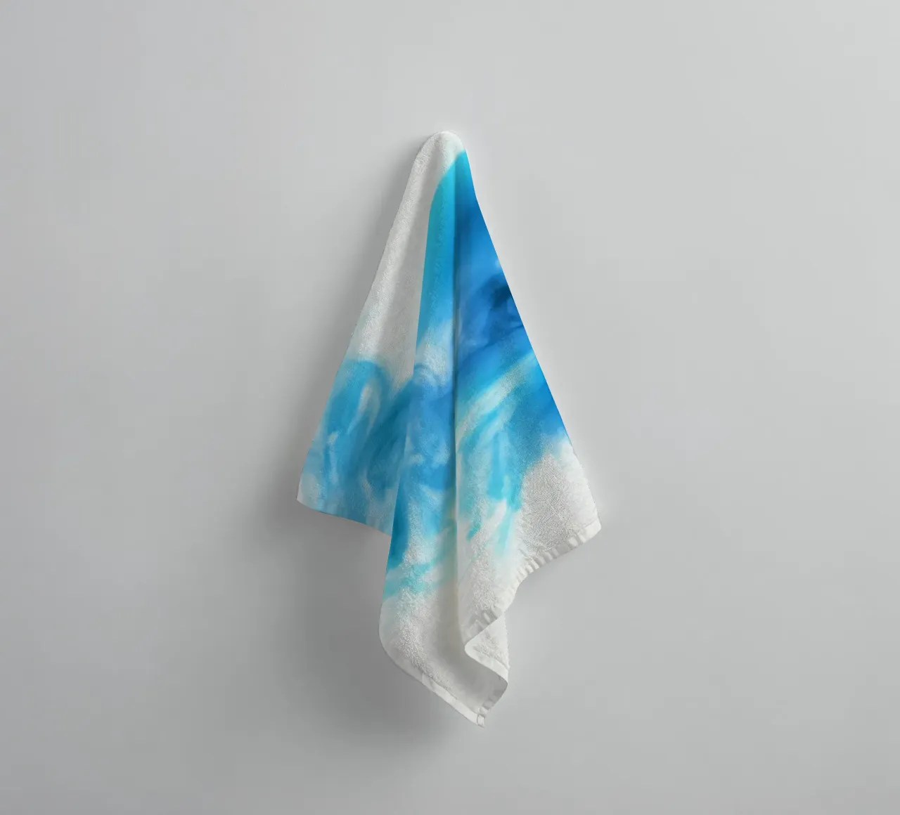 Dynamic Blue Ink Swirl - Abstract Fluid Art Print towel by NorwesClub