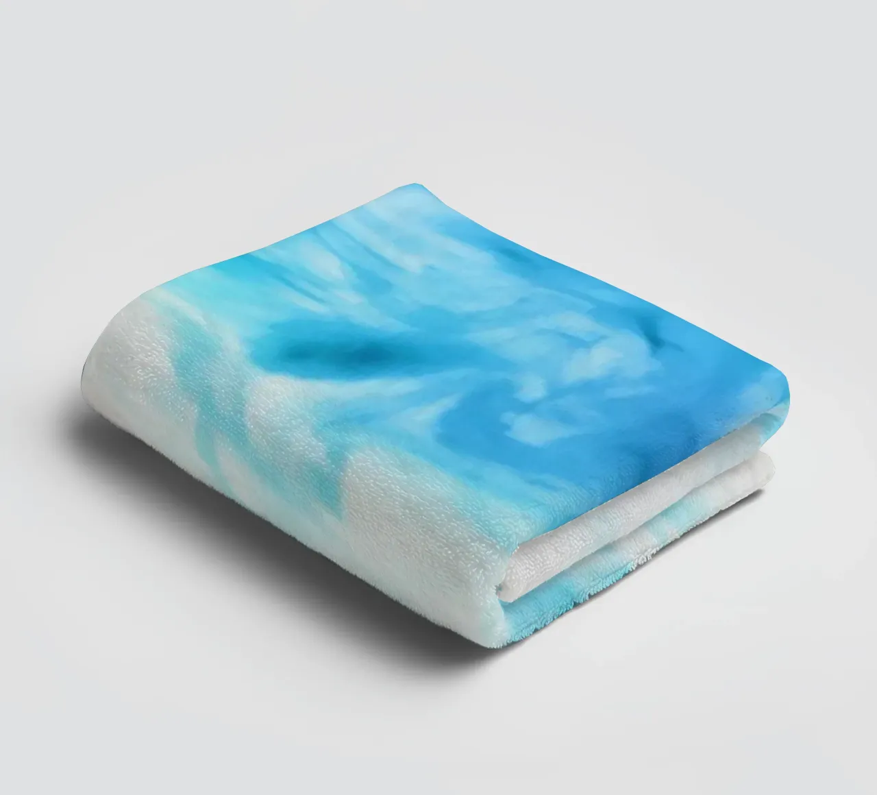 Dynamic Blue Ink Swirl - Abstract Fluid Art Print towel by NorwesClub