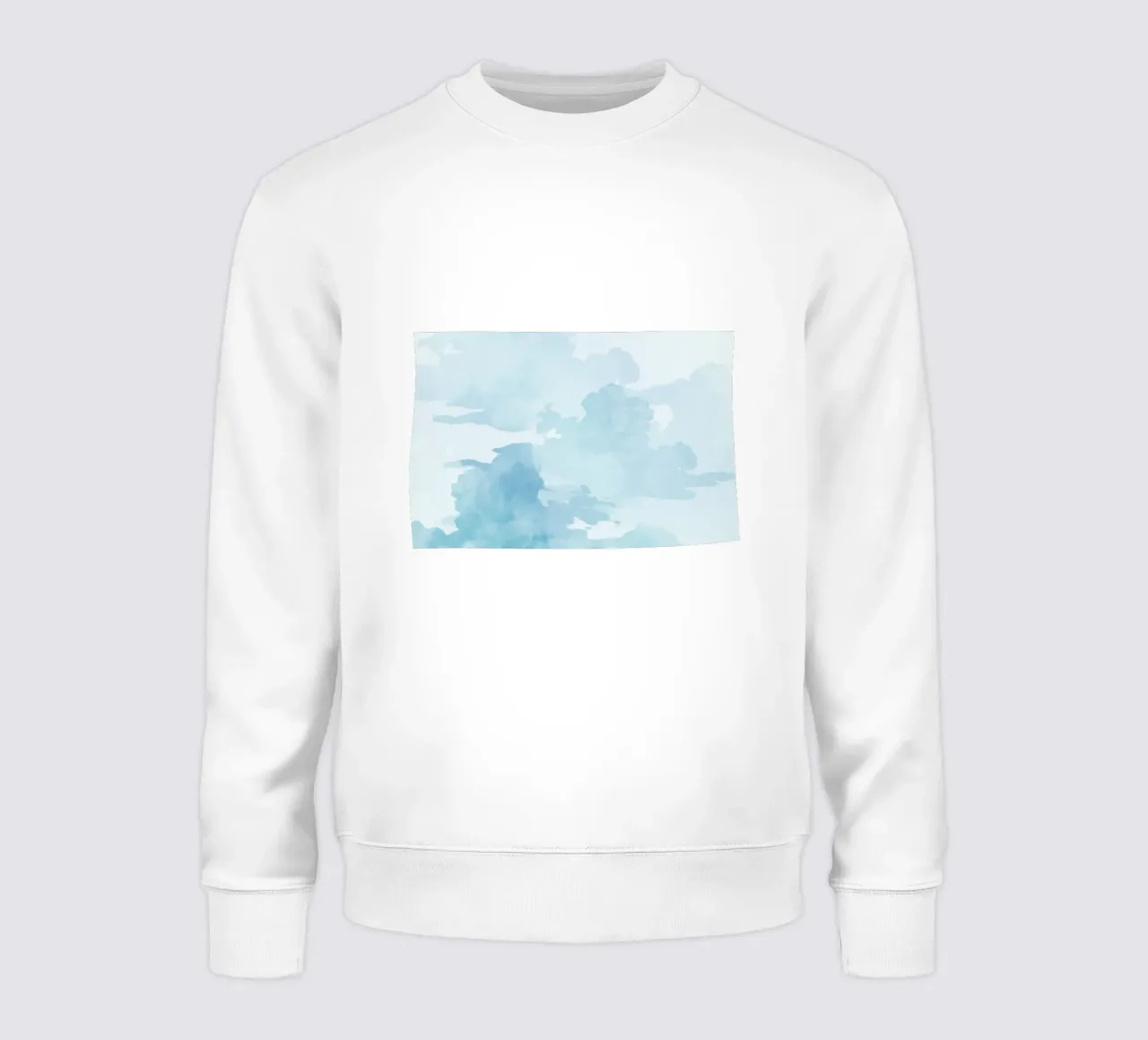 Aqua Blue Cloudscape - Cielo astratto ad acquerello felpa da NorwesClub