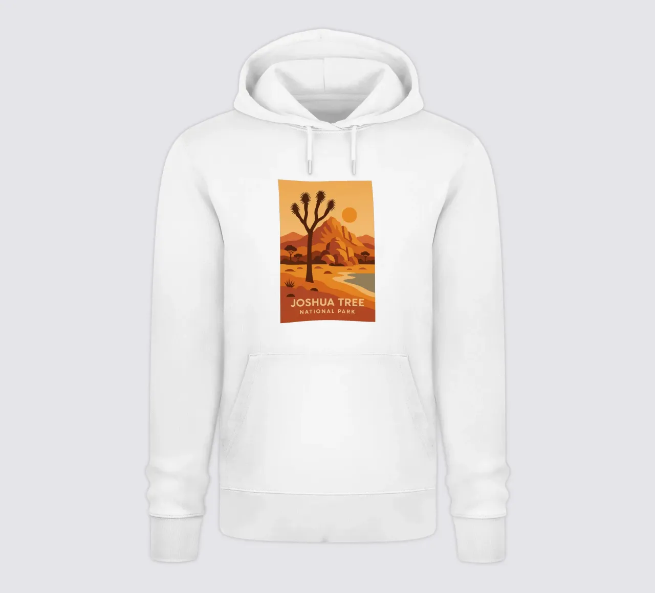 Joshua Tree - deserto grafico e albero iconico felpa con cappuccio da JETLAG | affiches voyage