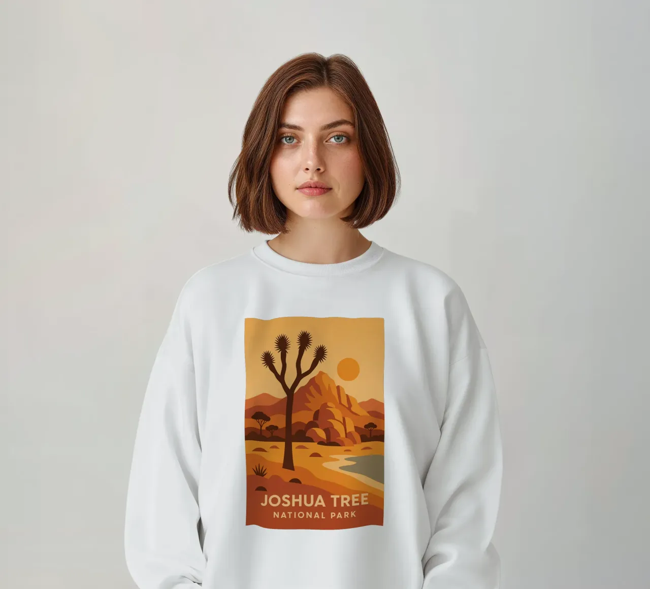 Joshua Tree - deserto grafico e albero iconico felpa da JETLAG | affiches voyage