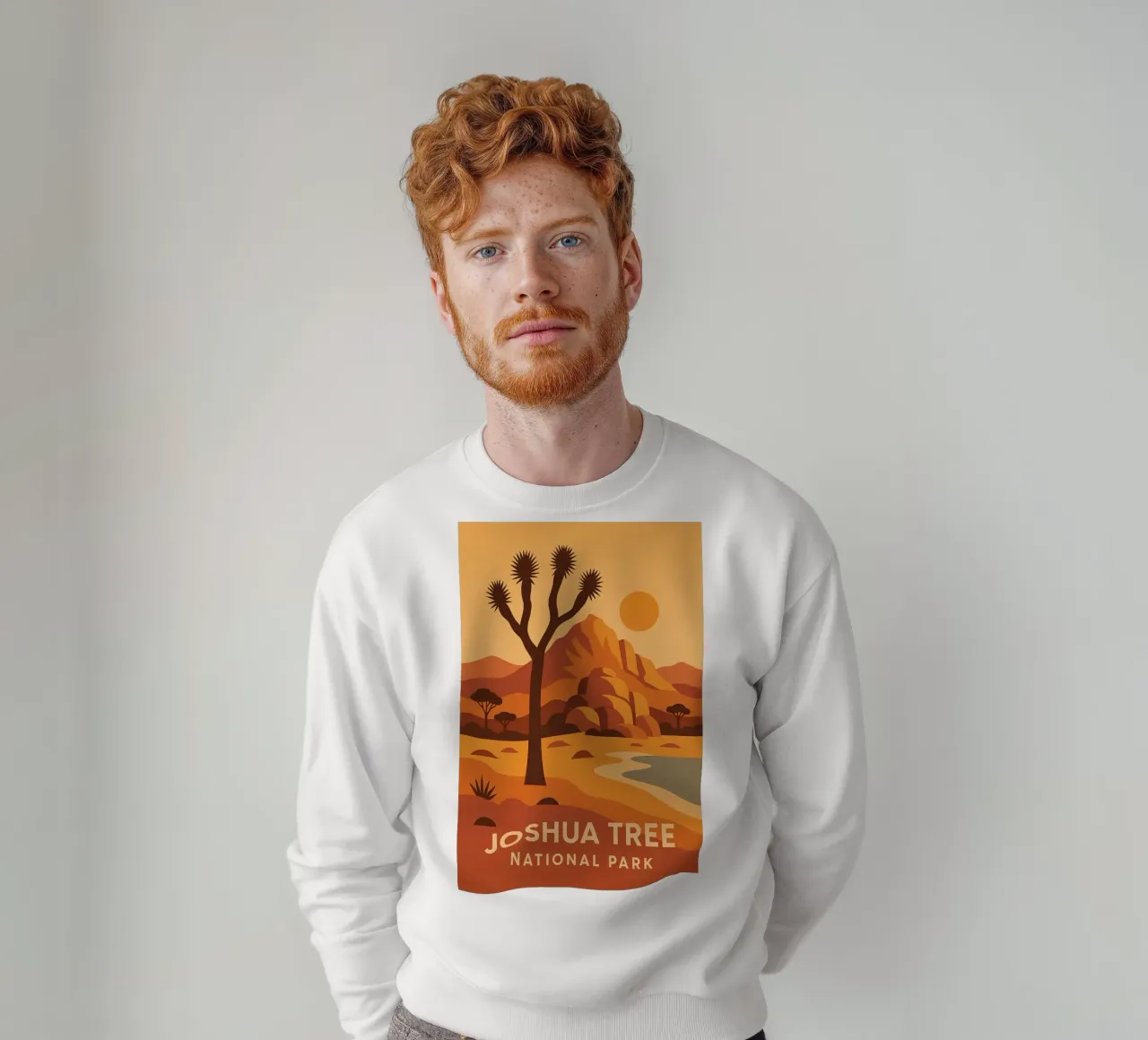 Joshua Tree - deserto grafico e albero iconico felpa da JETLAG | affiches voyage