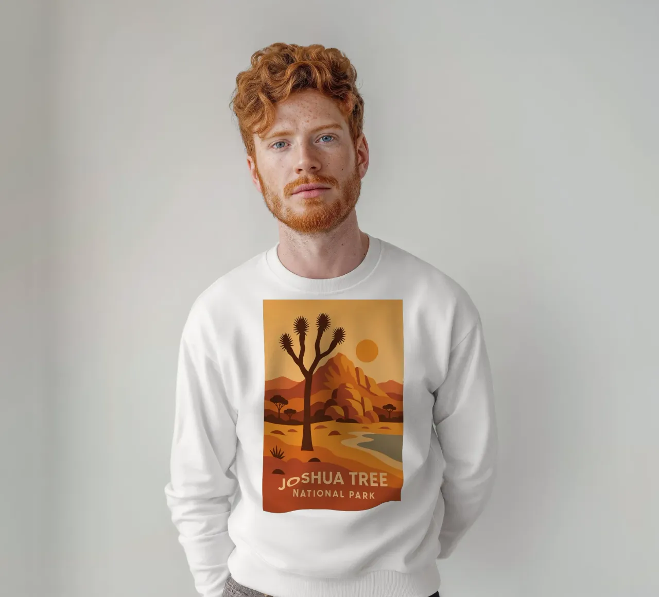 Joshua Tree - deserto grafico e albero iconico felpa da JETLAG | affiches voyage