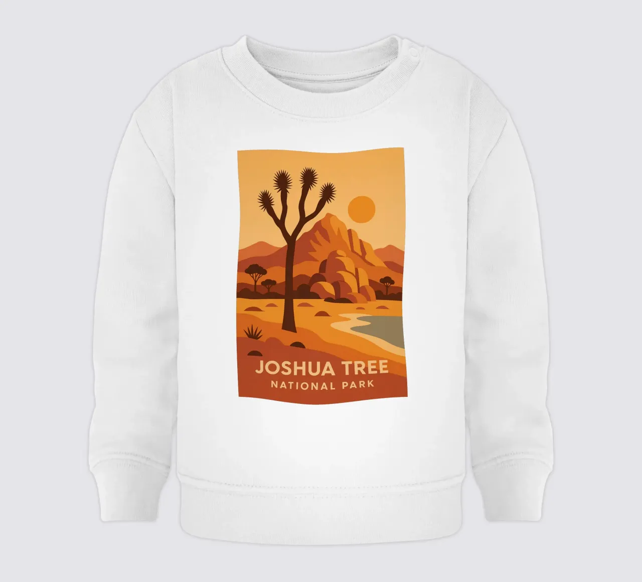 Joshua Tree - deserto grafico e albero iconico felpa neonato da JETLAG | affiches voyage