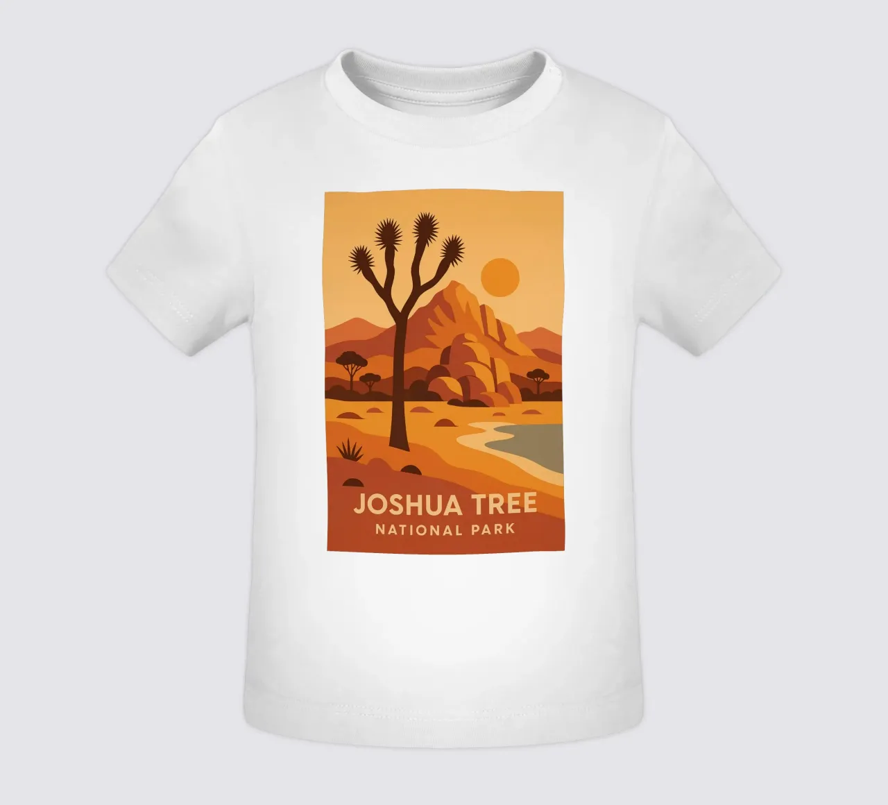 Joshua Tree - deserto grafico e albero iconico maglietta neonato da JETLAG | affiches voyage