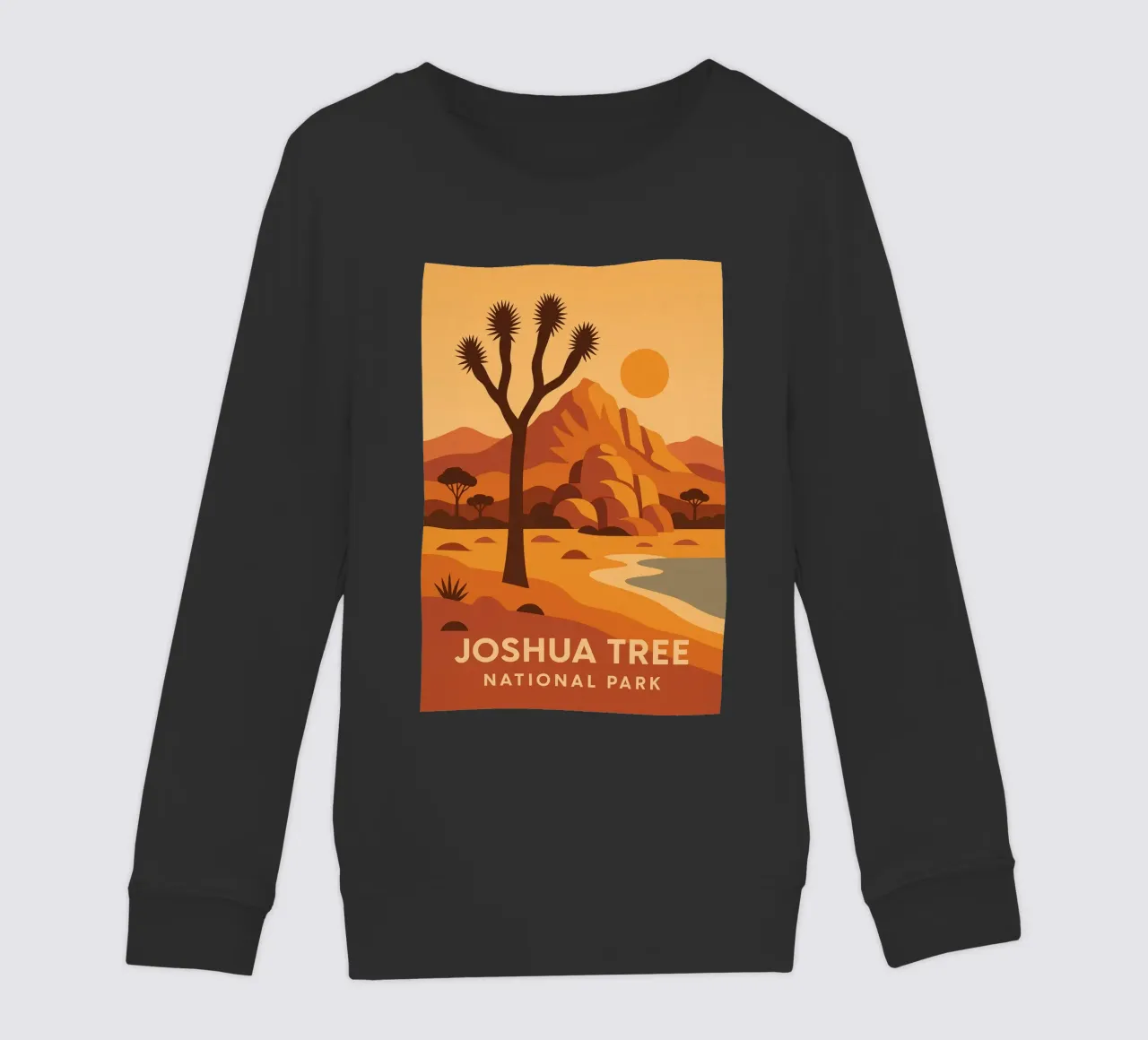 Joshua Tree - deserto grafico e albero iconico felpa bambino da JETLAG | affiches voyage
