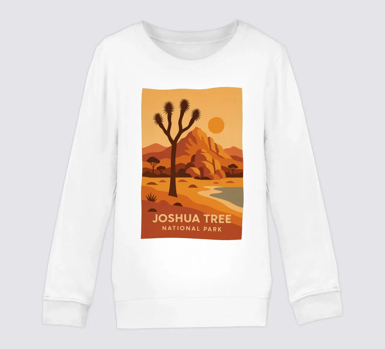 Joshua Tree - deserto grafico e albero iconico felpa bambino da JETLAG | affiches voyage