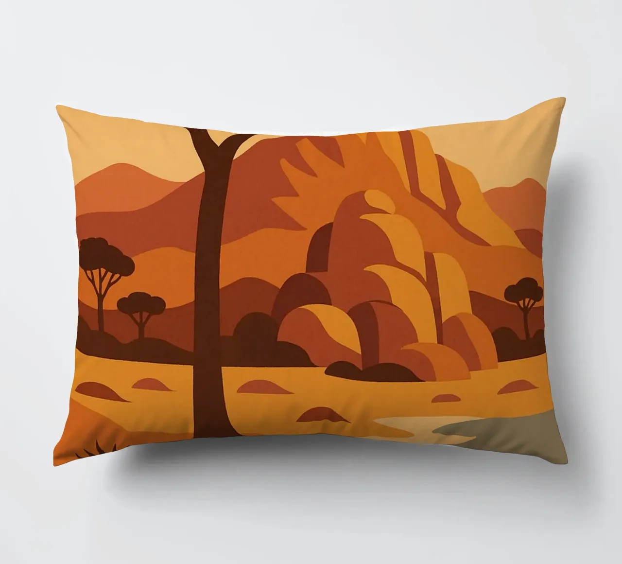 Joshua Tree - grafische Wüste und ikonischer Baum Kissen von JETLAG | affiches voyage