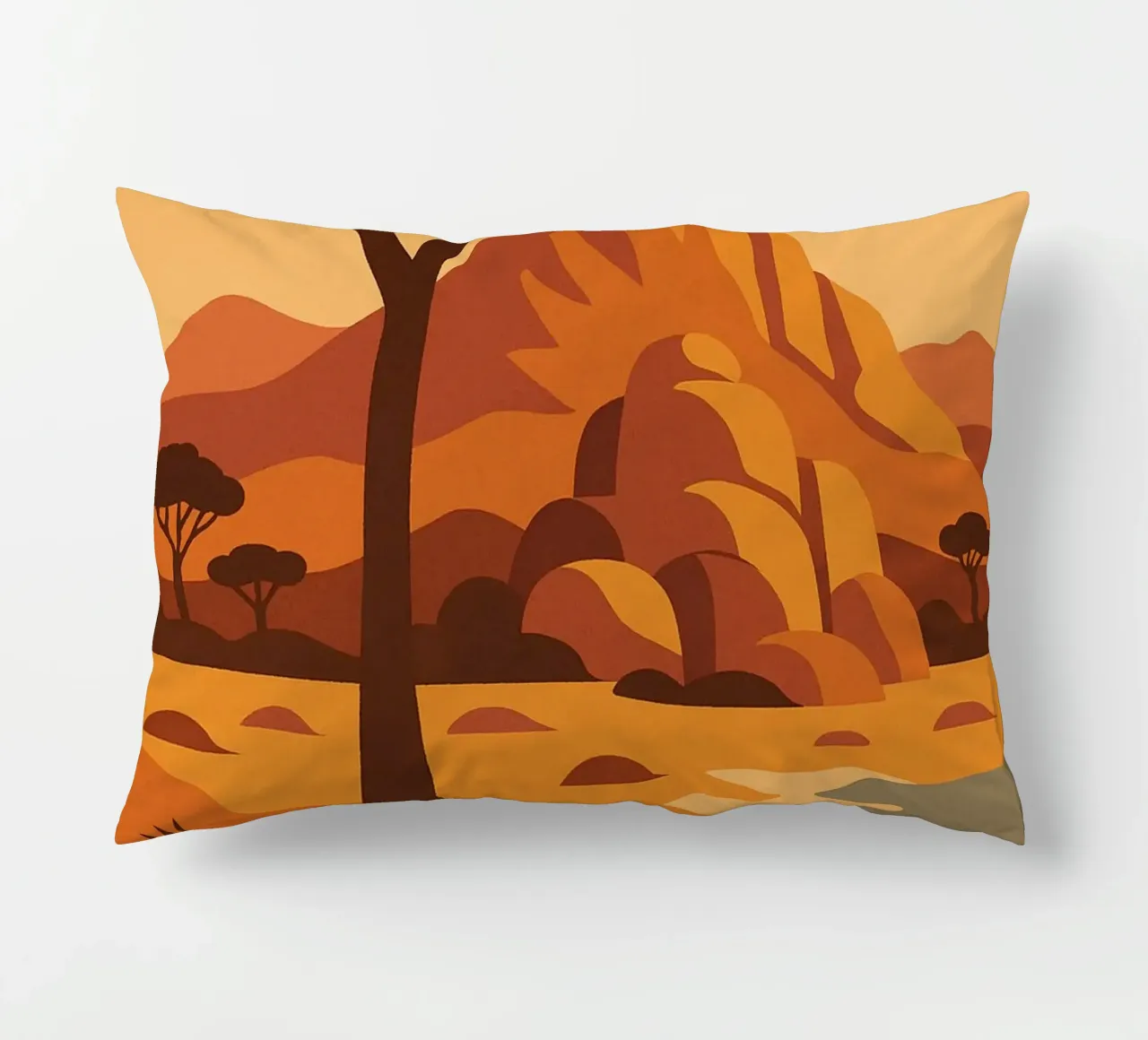 Joshua Tree - grafische Wüste und ikonischer Baum Kissen von JETLAG | affiches voyage