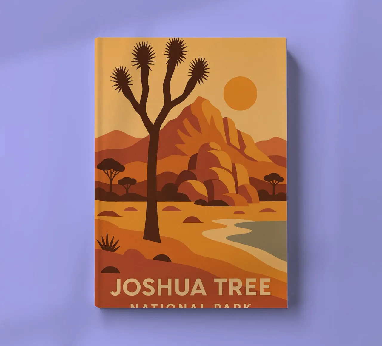 Joshua Tree - deserto grafico e albero iconico diario da JETLAG | affiches voyage
