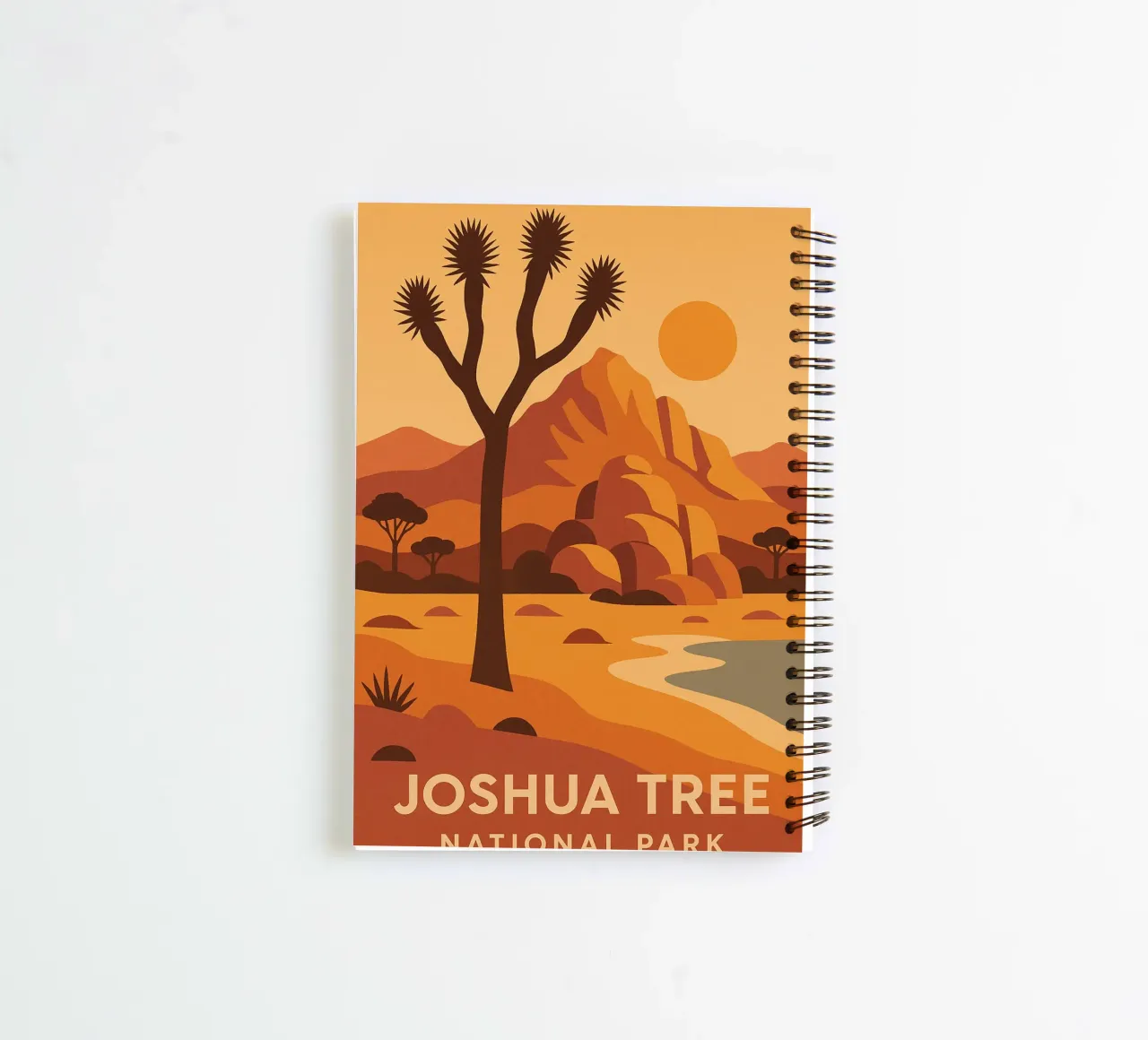 Joshua Tree - deserto grafico e albero iconico diario ad anelli da JETLAG | affiches voyage