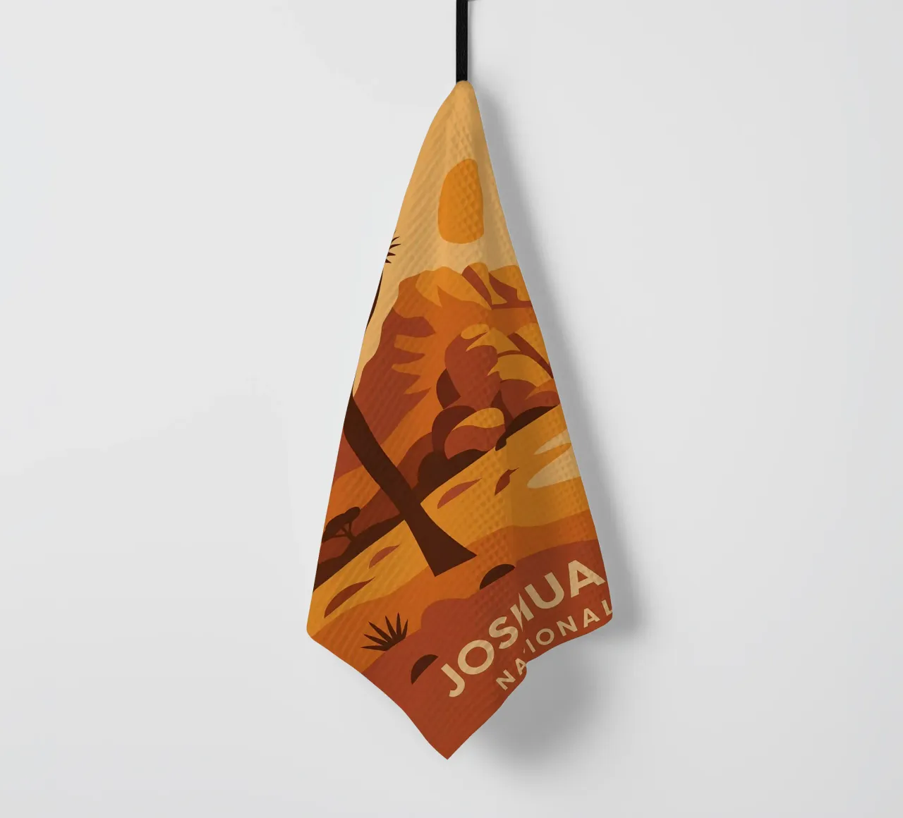 Joshua Tree - deserto grafico e albero iconico canovaccio da cucina da JETLAG | affiches voyage