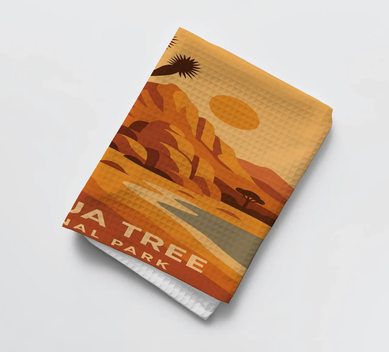 Joshua Tree - deserto grafico e albero iconico canovaccio da cucina da JETLAG | affiches voyage