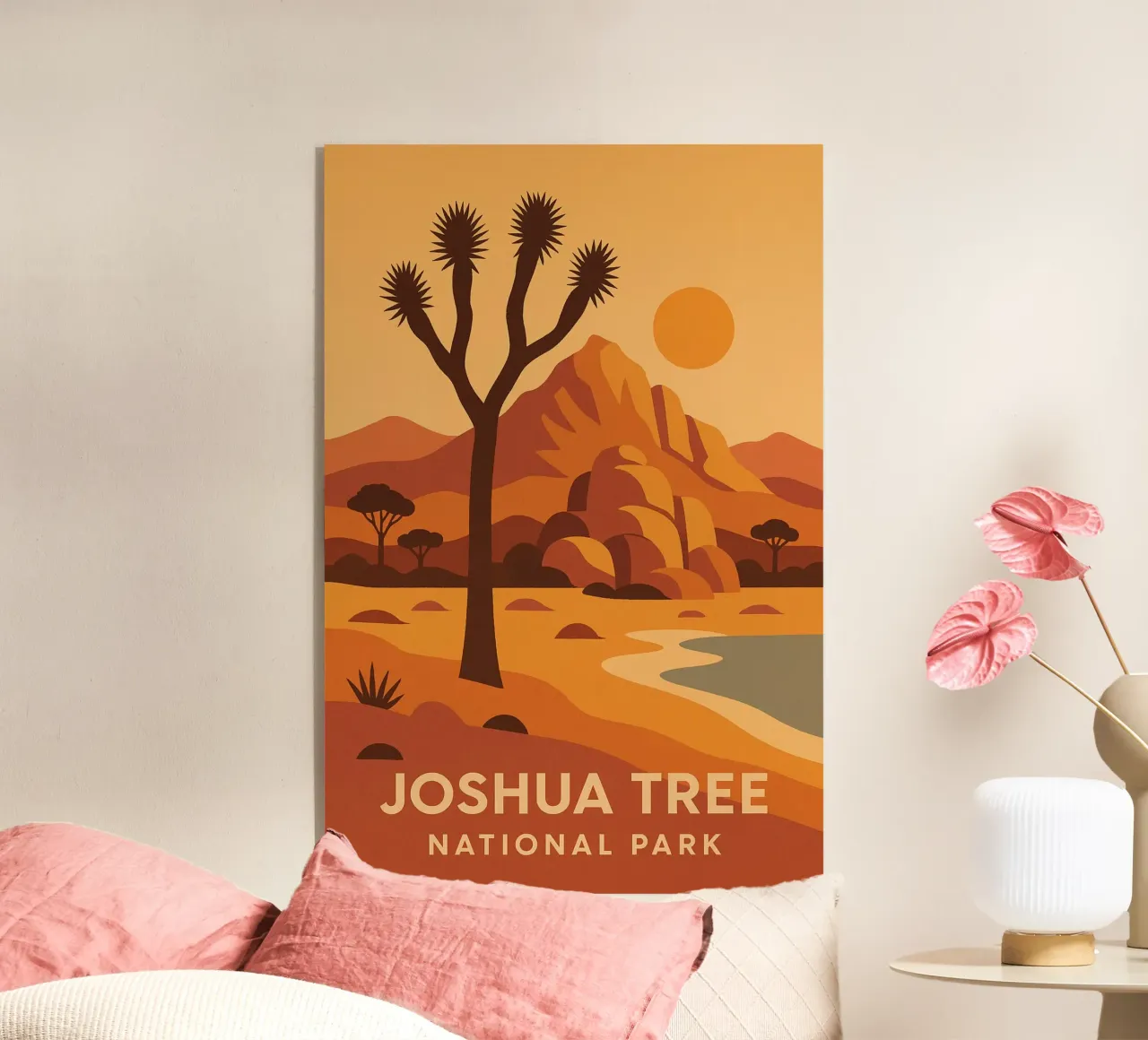 Joshua Tree - deserto grafico e albero iconico plexiglass da JETLAG | affiches voyage