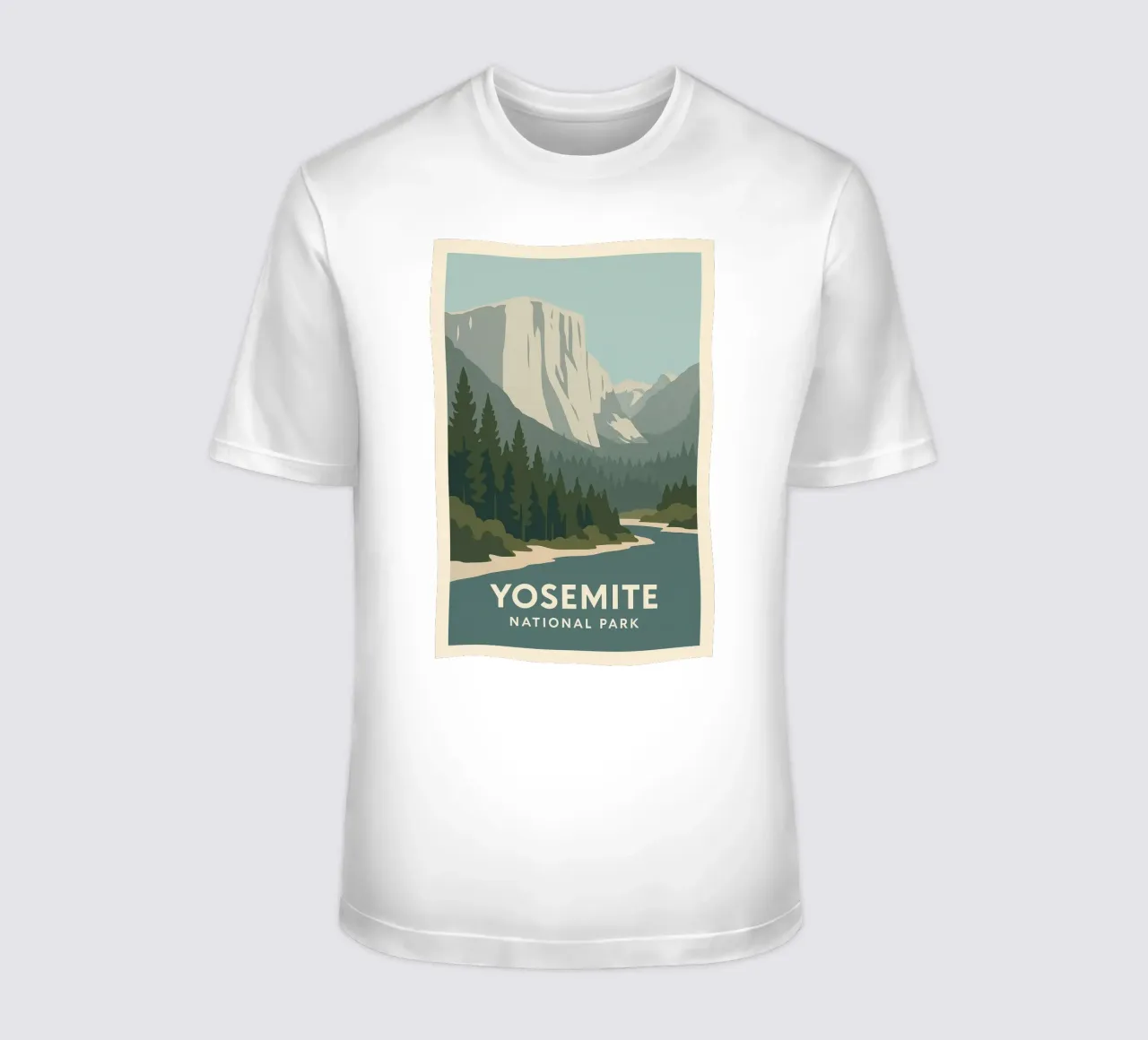 Yosemite - verticalità cruda e foreste eterne t-shirt da JETLAG | affiches voyage