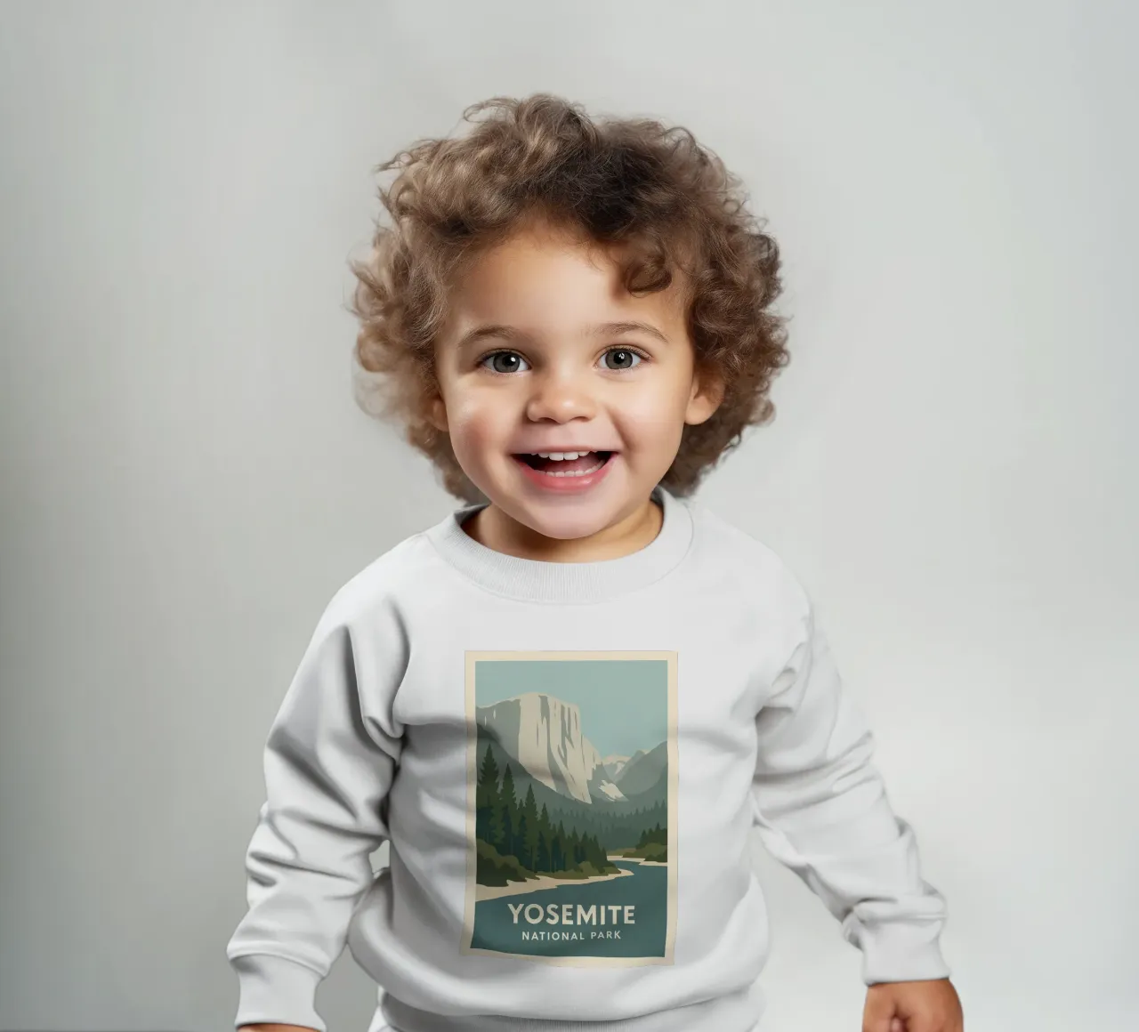 Yosemite - verticalità cruda e foreste eterne felpa neonato da JETLAG | affiches voyage